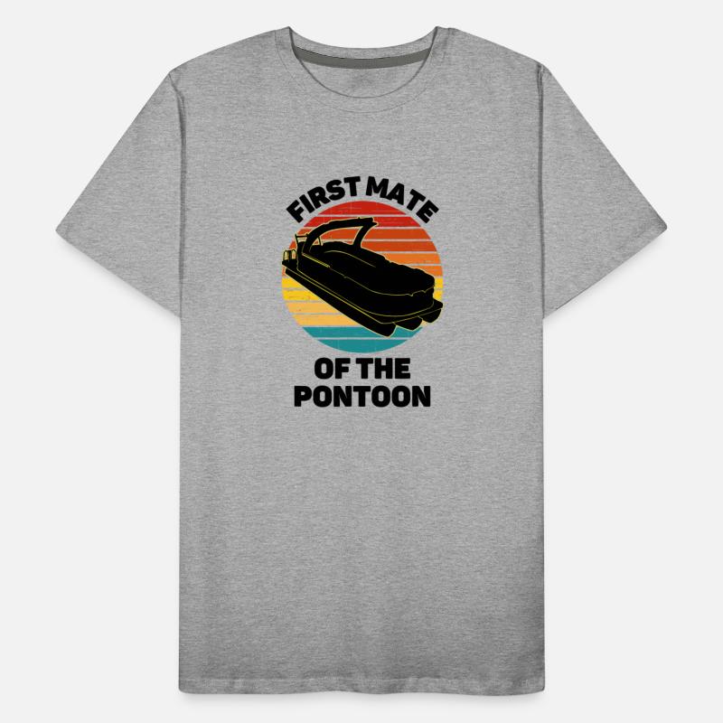 Pontoon Boat Captain - First Mate Funny Vintage