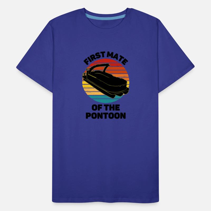 Pontoon Boat Captain - First Mate Funny Vintage