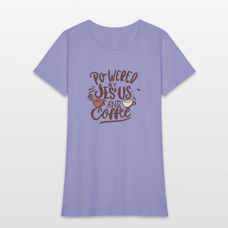 Powered By Jesus and Coffee -Christian Design