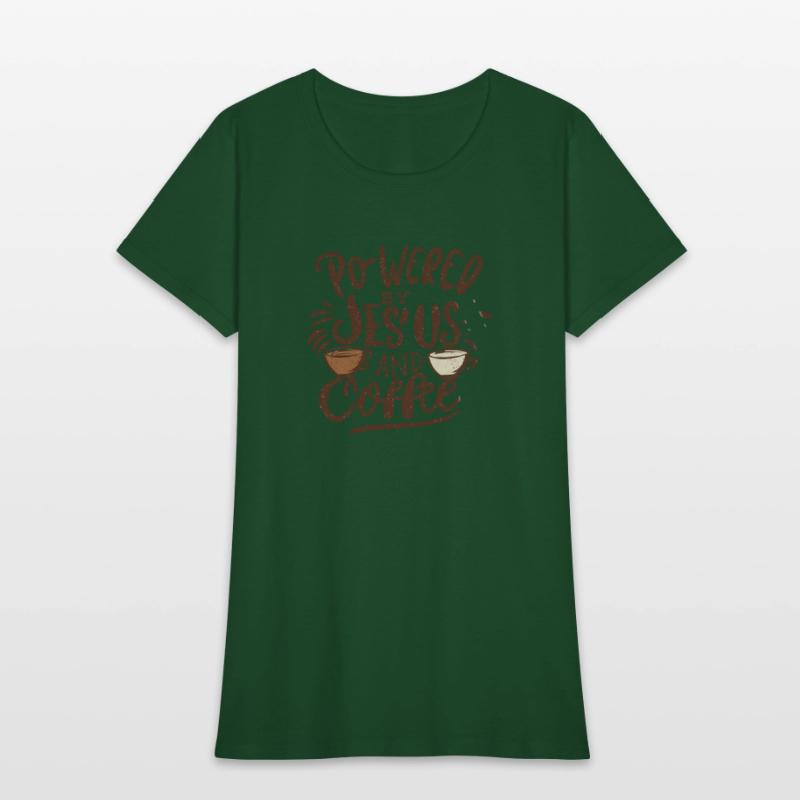 Powered By Jesus and Coffee -Christian Design