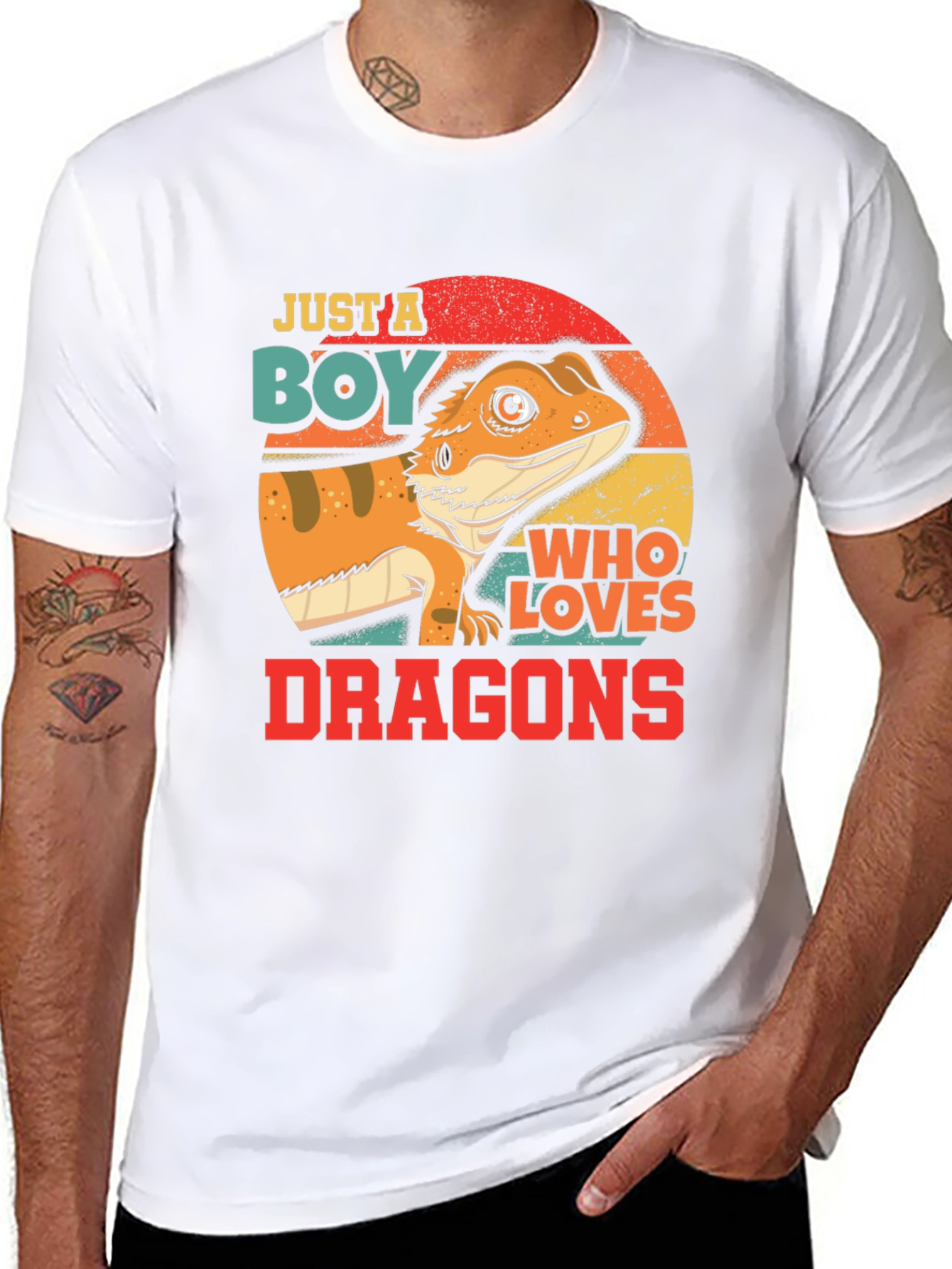Boy Who Loves Dragons T-Shirt - Bearded Dragon Design