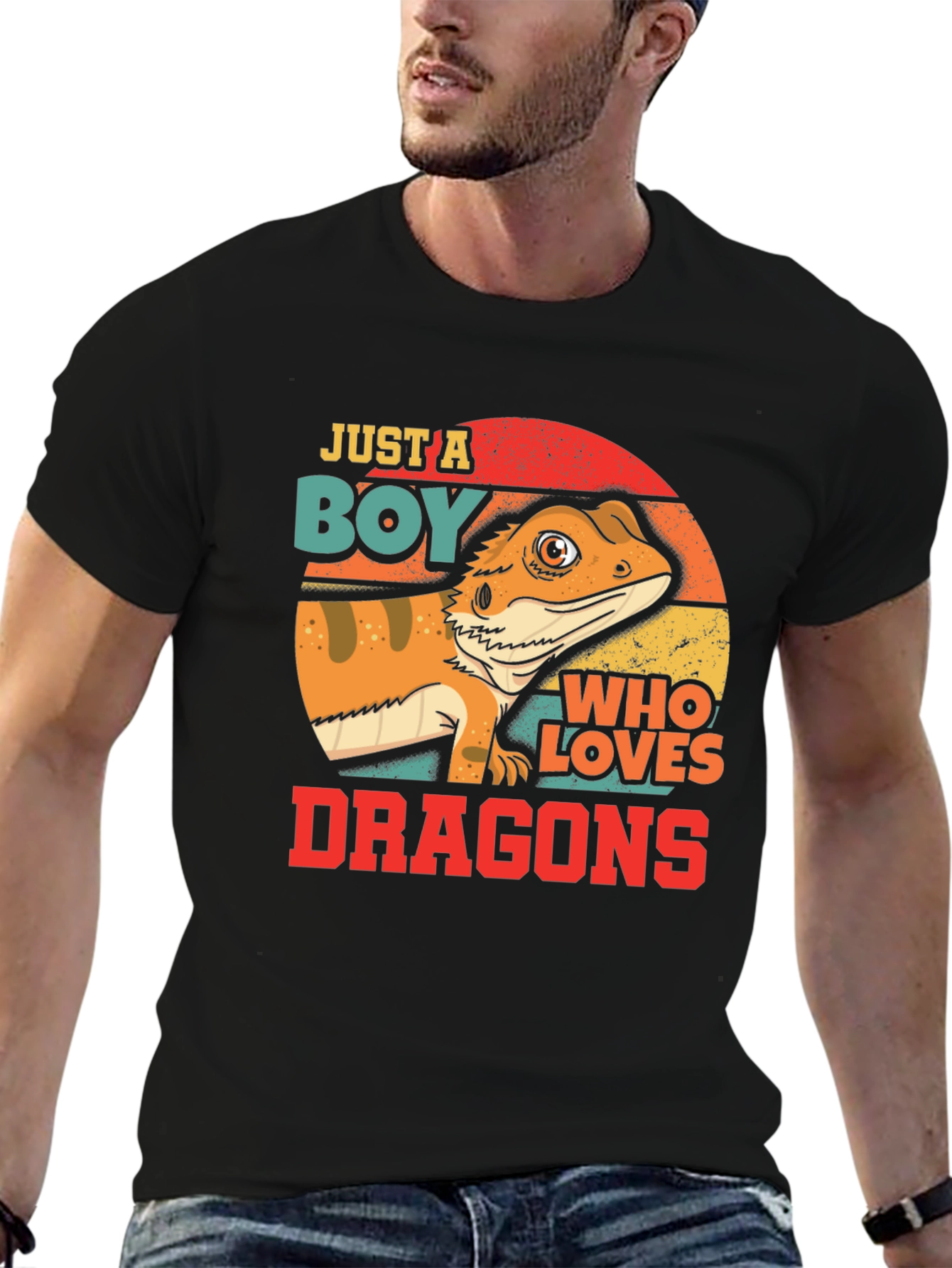 Boy Who Loves Dragons T-Shirt - Bearded Dragon Design