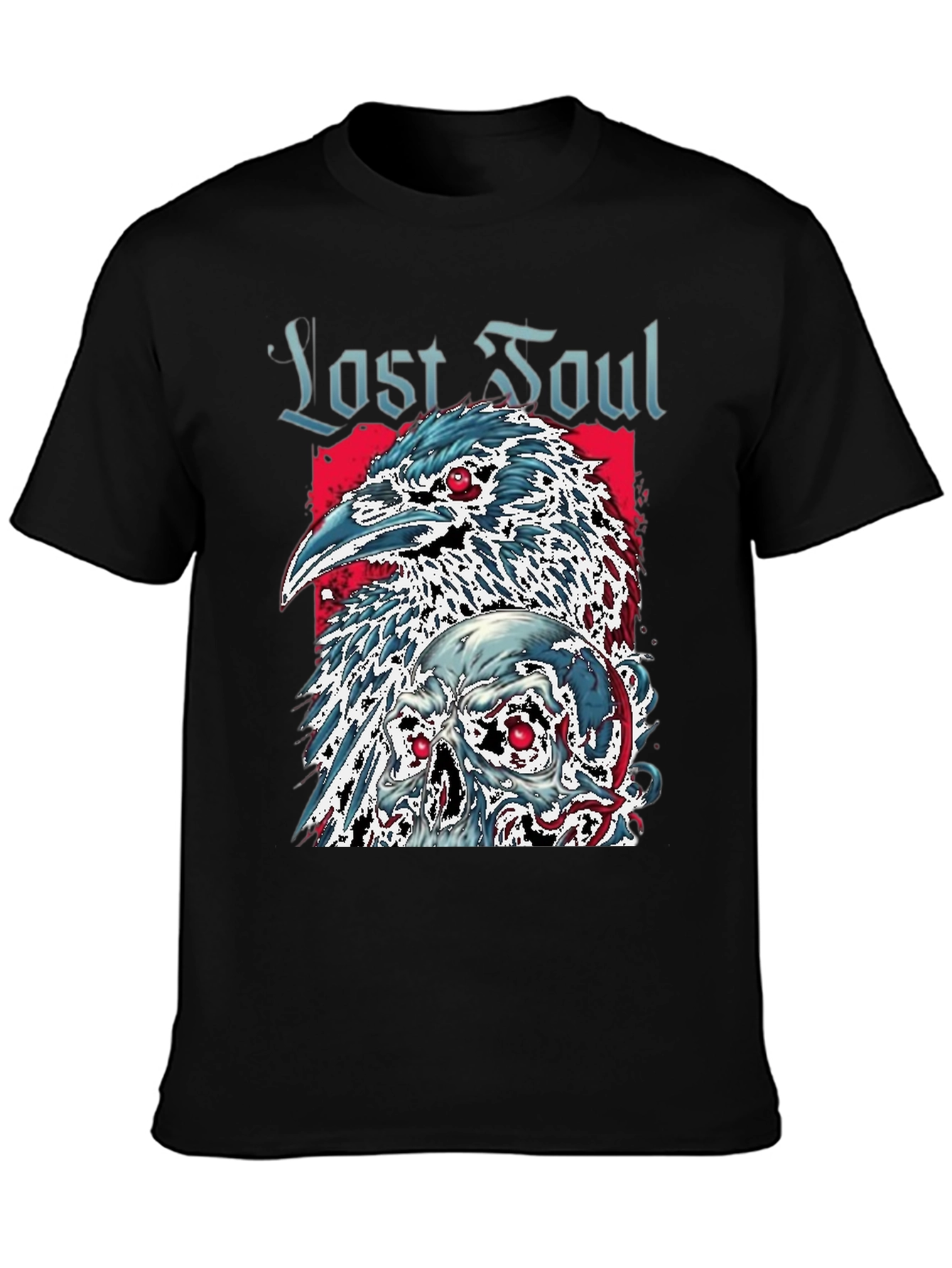 Last Soul Crow & Skull Graphic Tee
