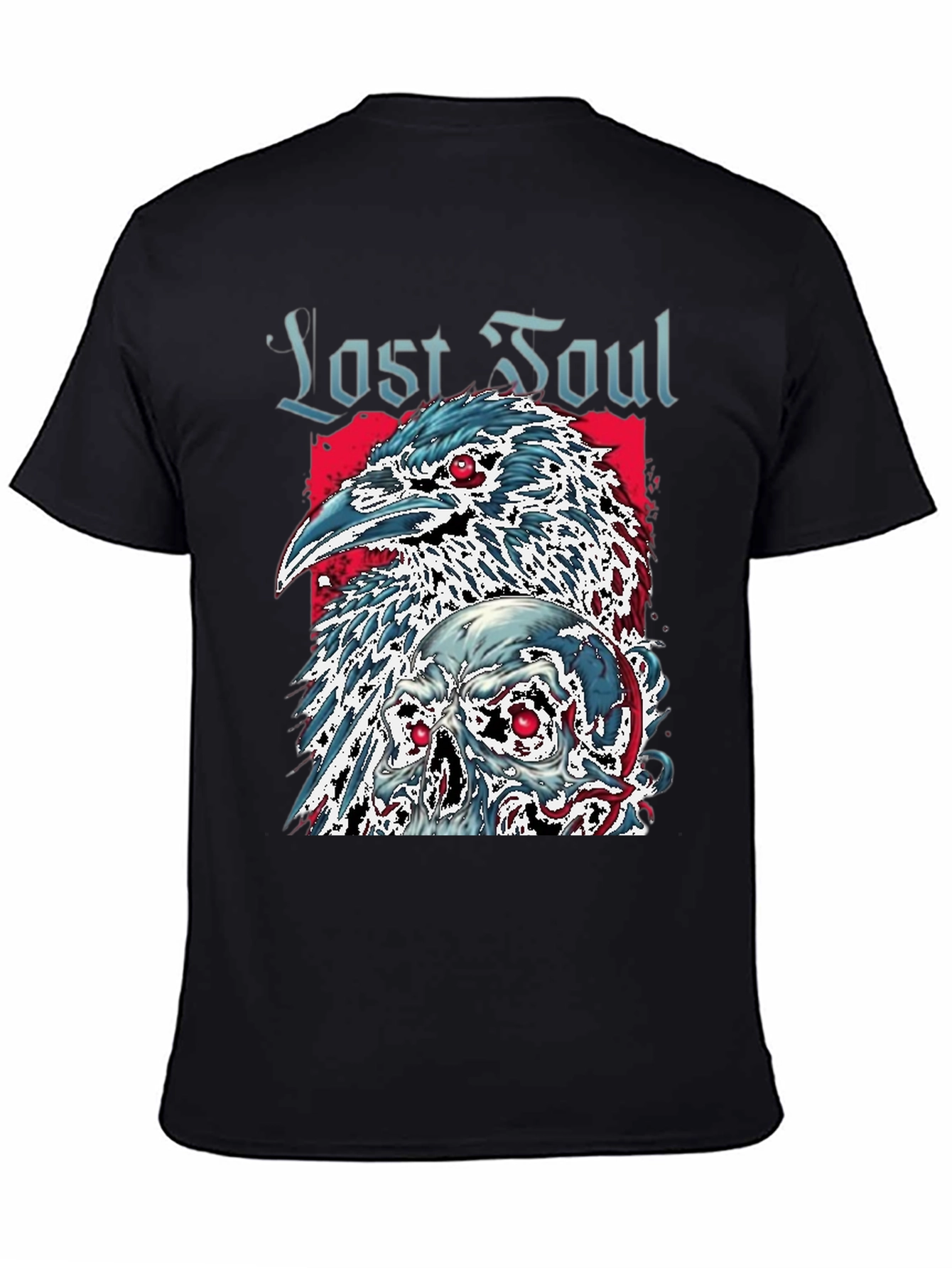 Last Soul Crow & Skull Graphic Tee