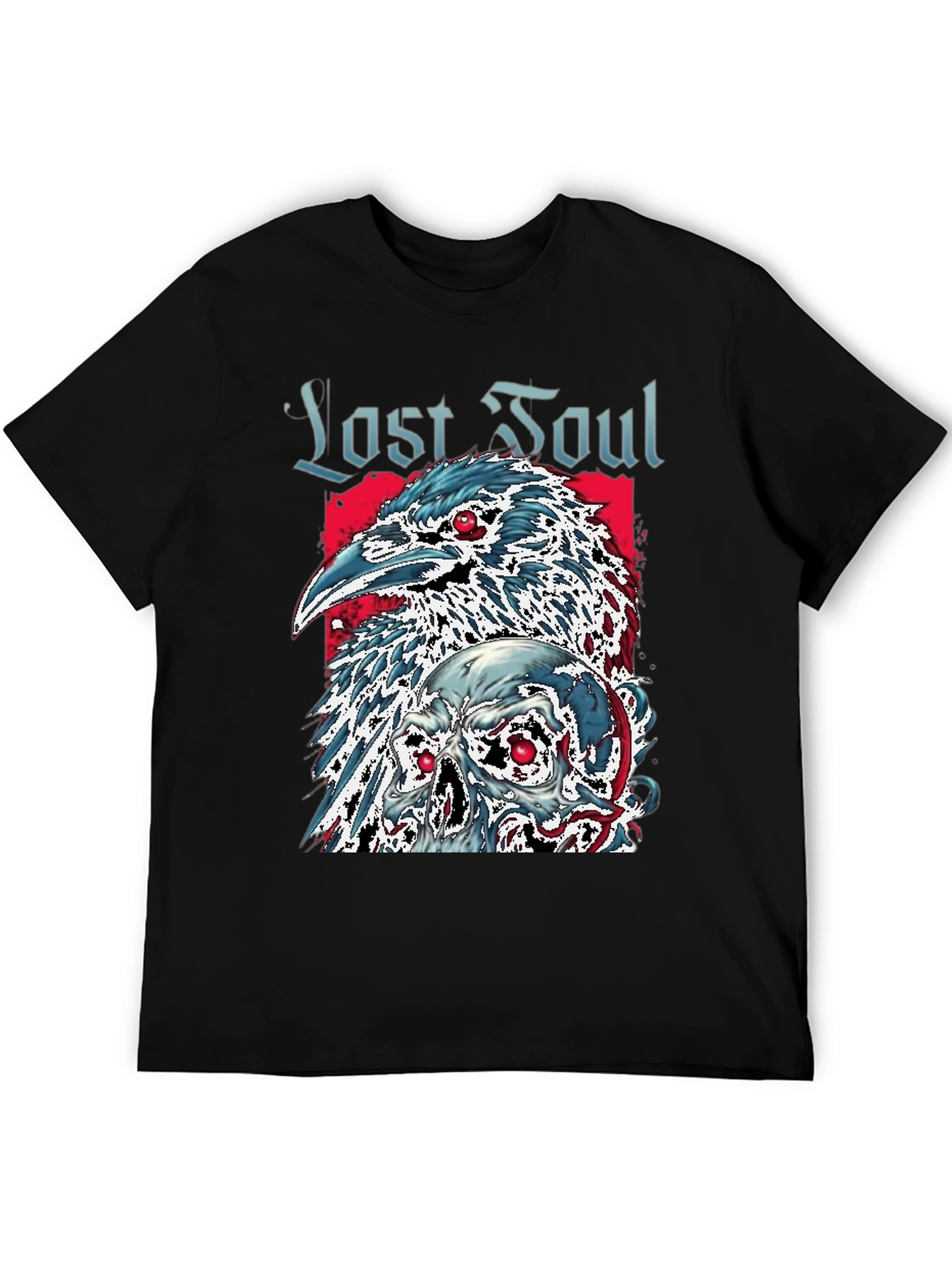 Last Soul Crow & Skull Graphic Tee