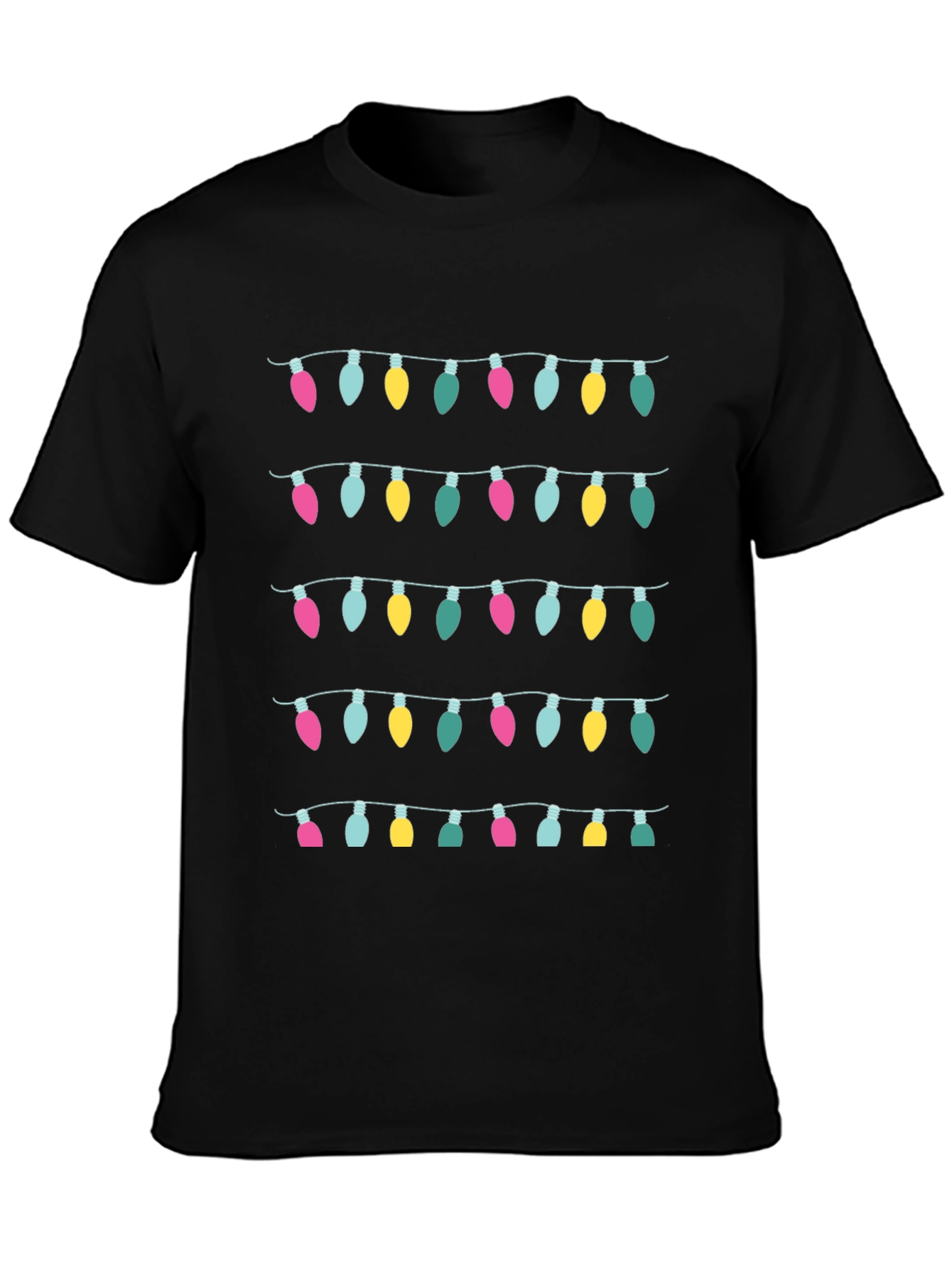 Holiday Lights Graphic Tee - Festive Christmas Shirt