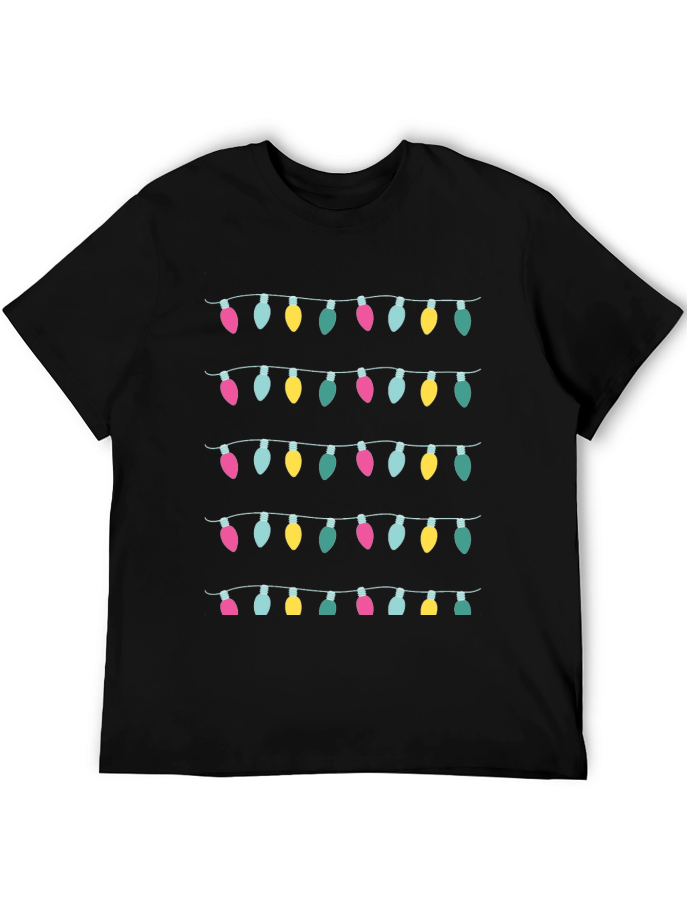 Holiday Lights Graphic Tee - Festive Christmas Shirt