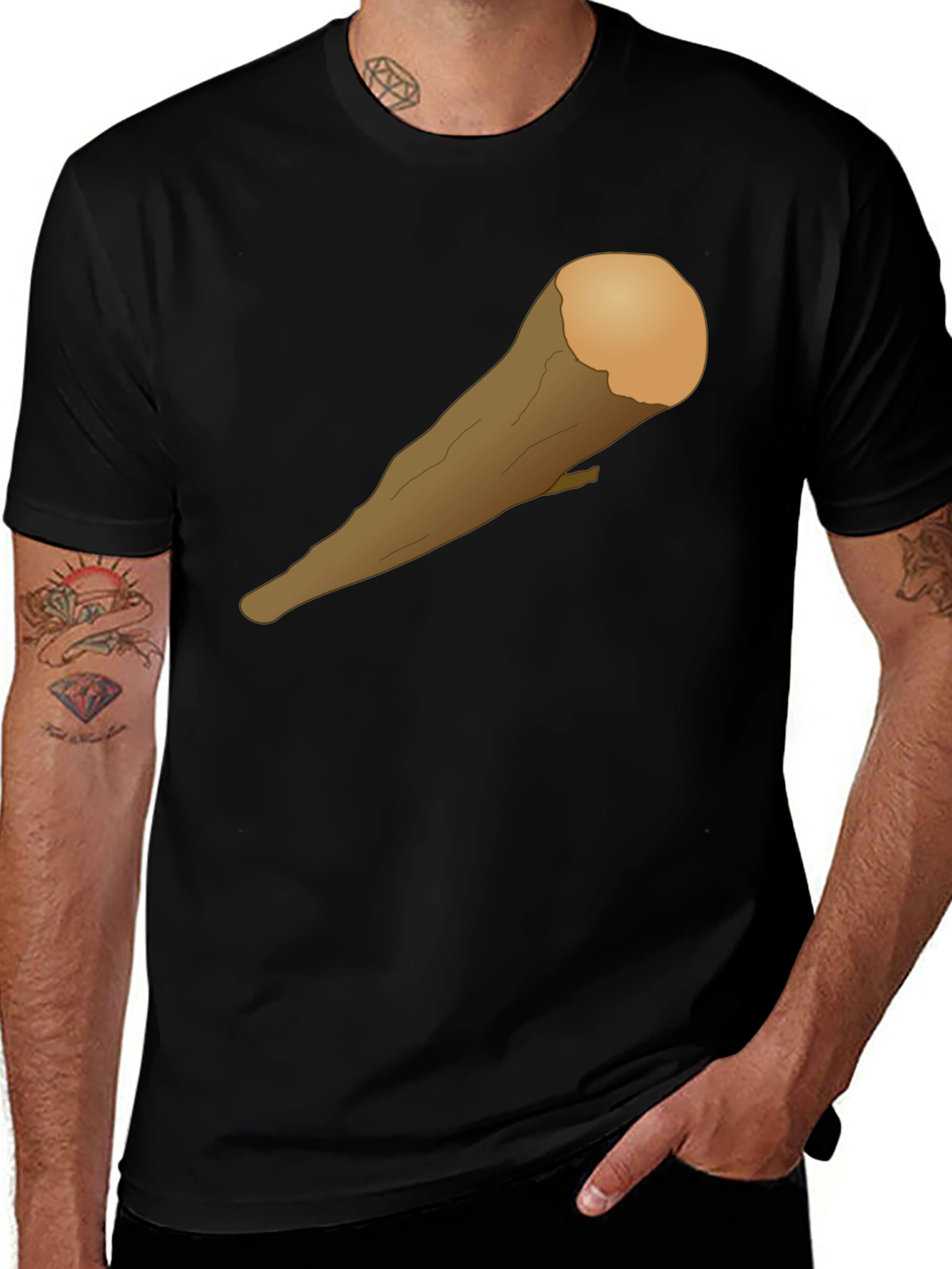 Caveman Club Graphic T-Shirt - Black