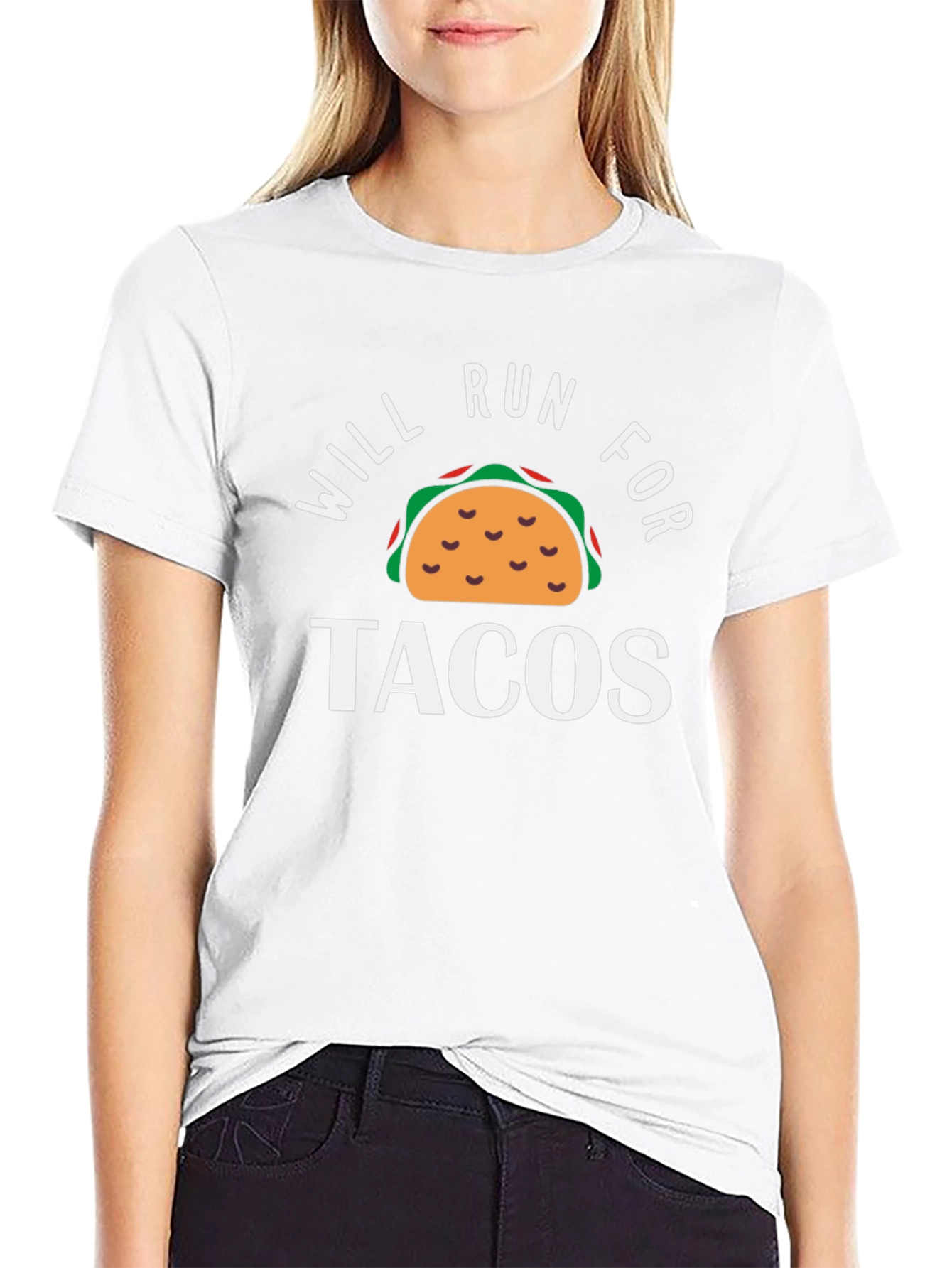 Will Run for Tacos Funny Graphic T-Shirt