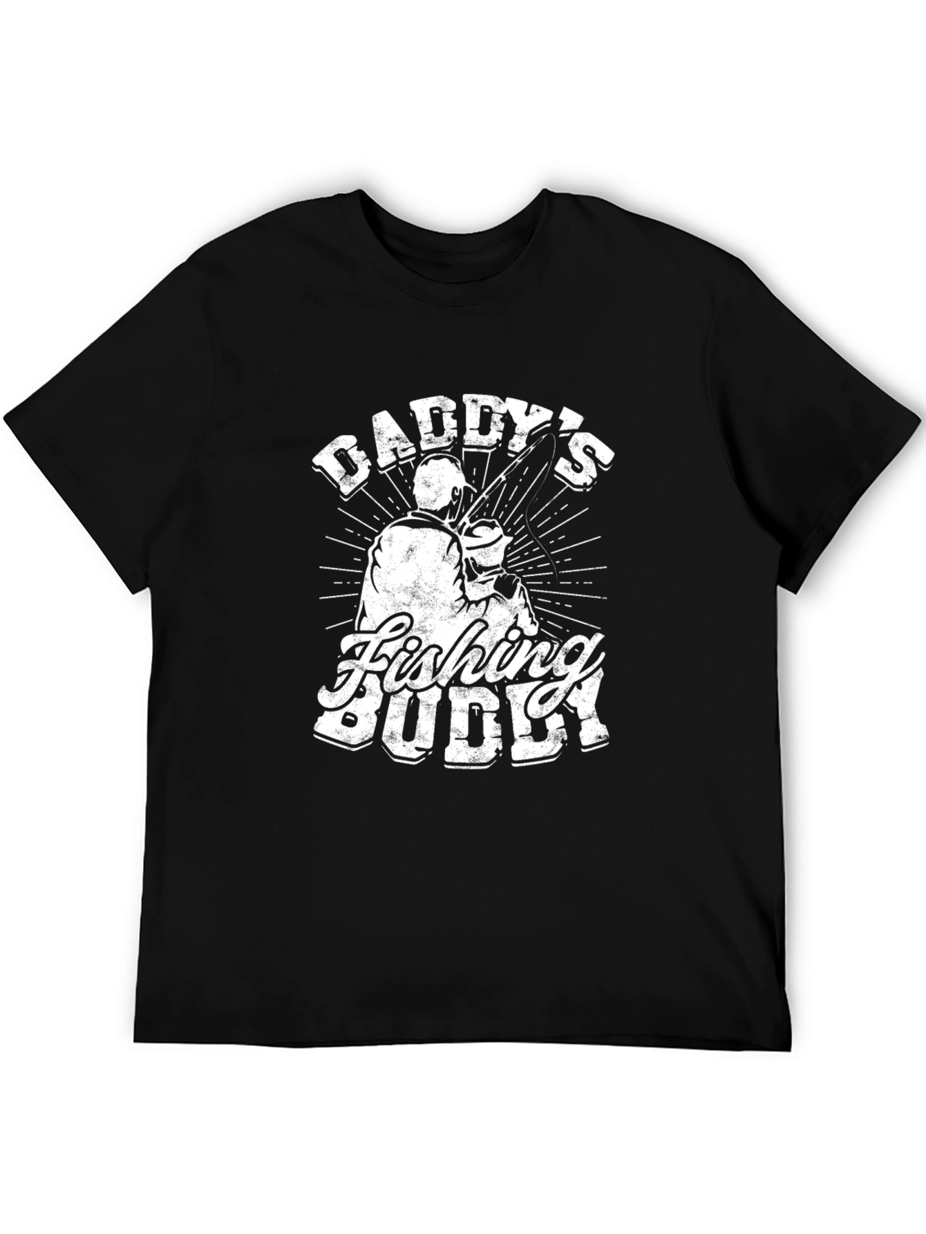 Daddys Fishing Buddy Black T-Shirt