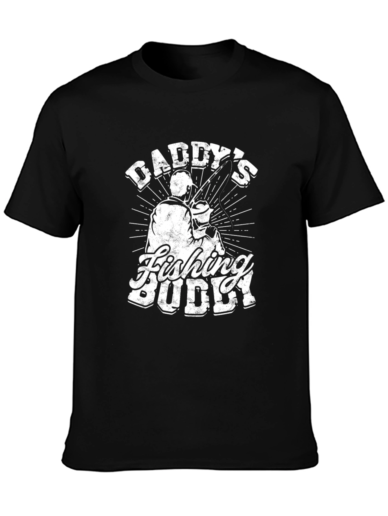 Daddys Fishing Buddy Black T-Shirt