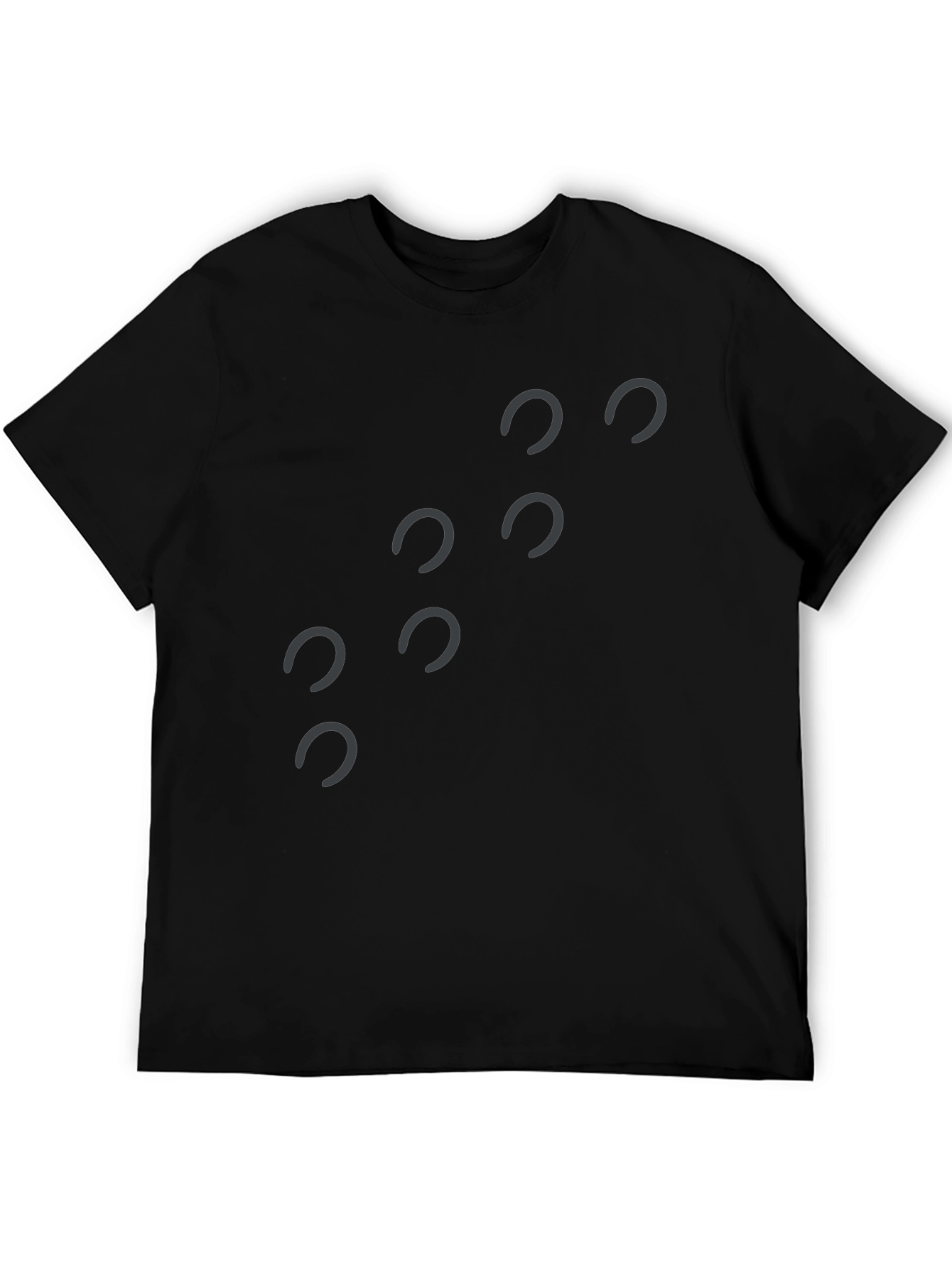 Minimalist Horseshoe Graphic Tee - Black