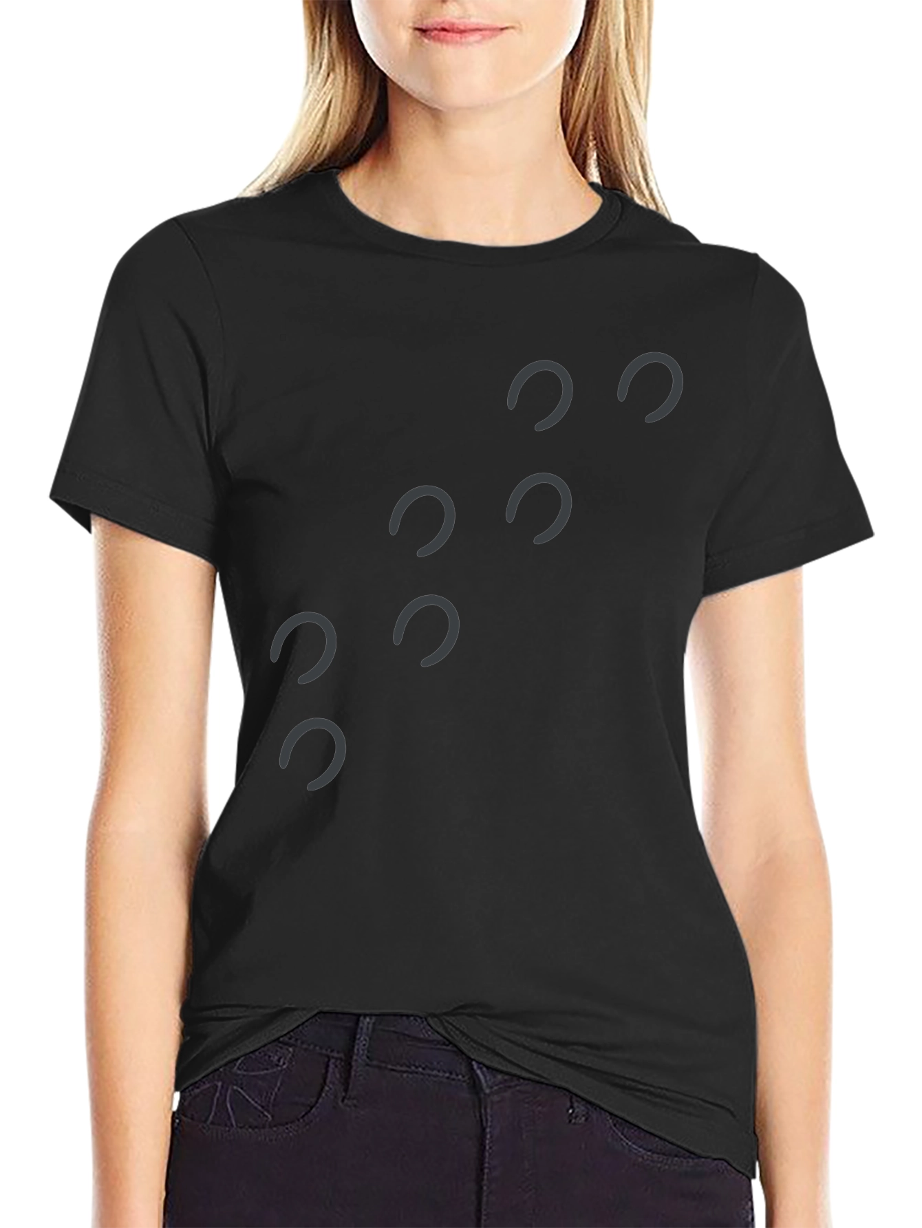 Minimalist Horseshoe Graphic Tee - Black