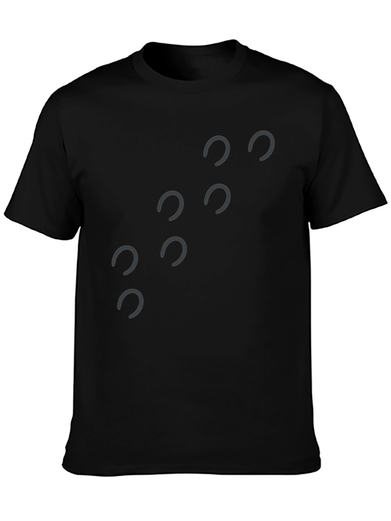 Minimalist Horseshoe Graphic Tee - Black
