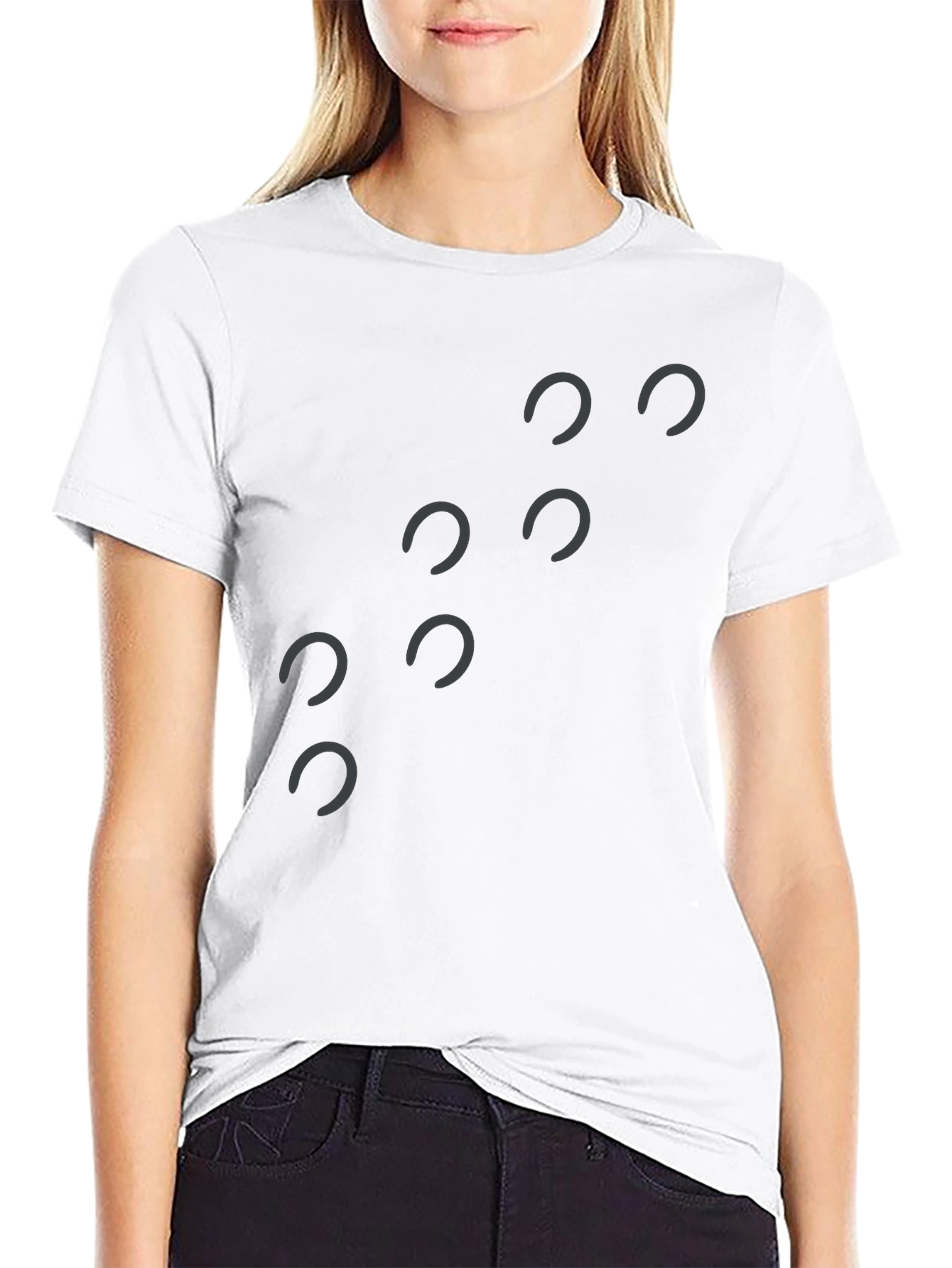 Minimalist Horseshoe Graphic Tee - Black