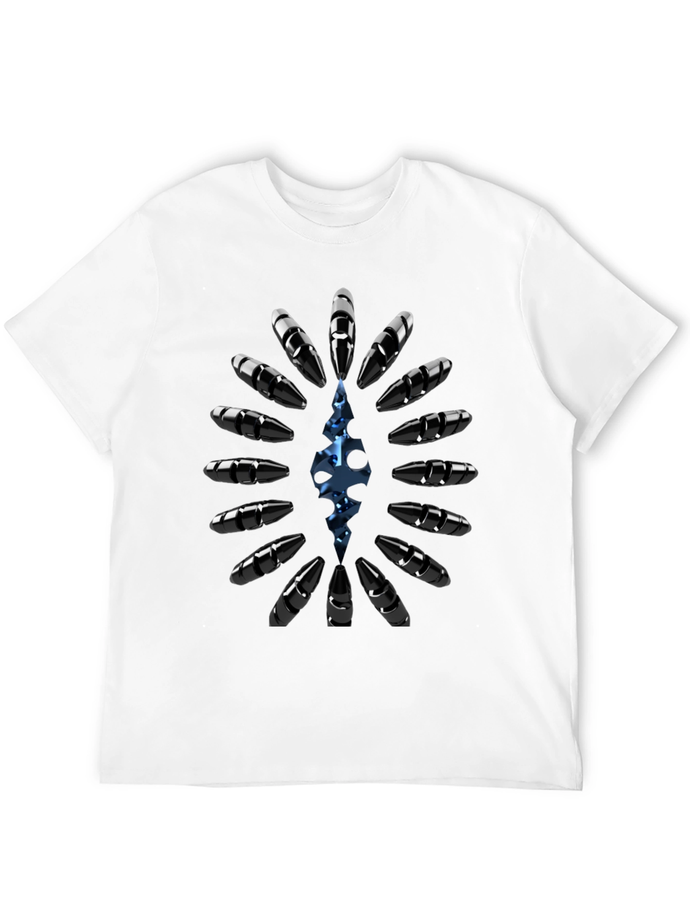Edgy Graphic Tee - Bullet & Blue Design