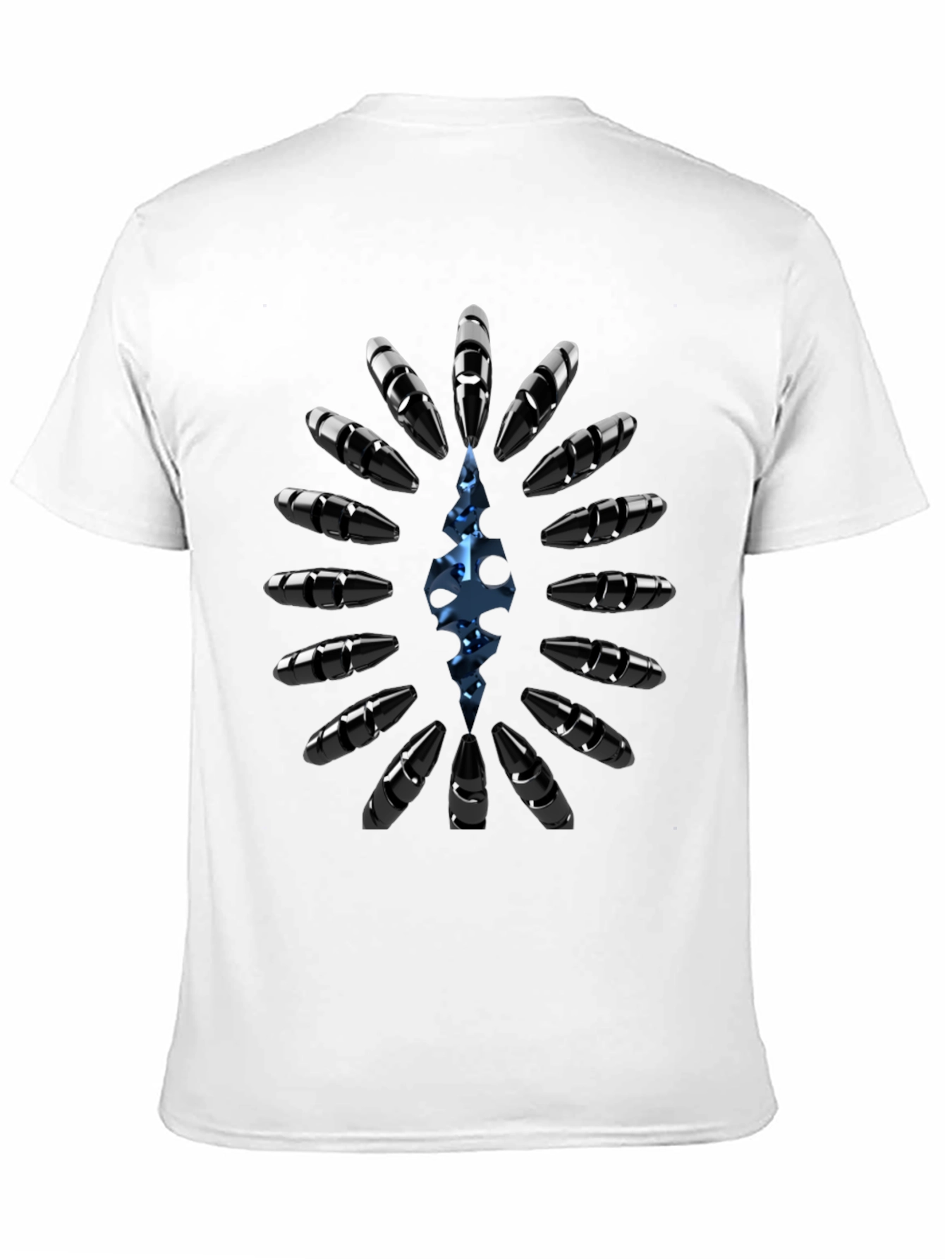Edgy Graphic Tee - Bullet & Blue Design