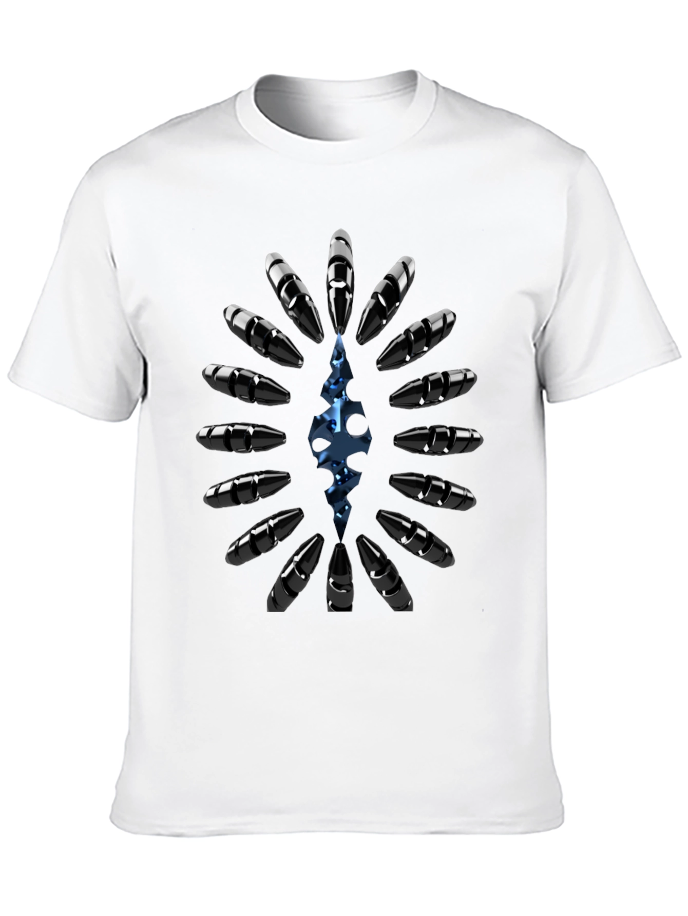Edgy Graphic Tee - Bullet & Blue Design