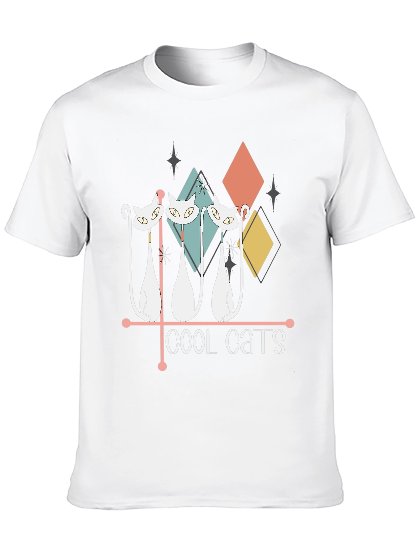 Cool Cats Graphic Tee - Retro Style
