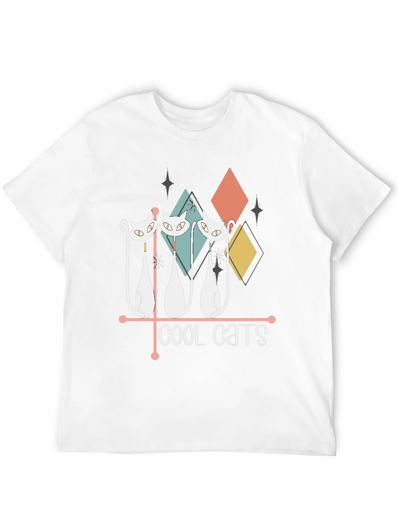Cool Cats Graphic Tee - Retro Style