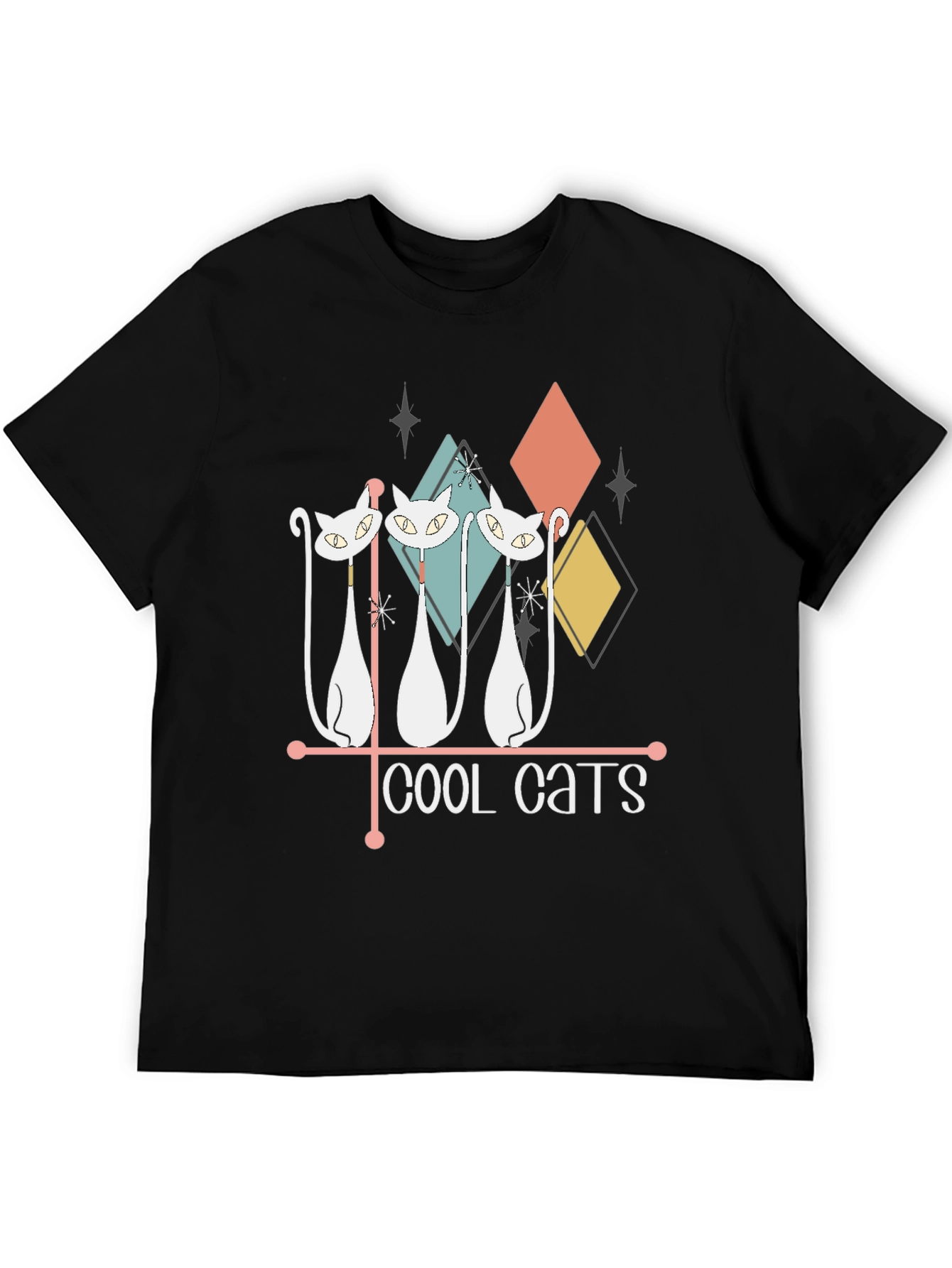 Cool Cats Graphic Tee - Retro Style