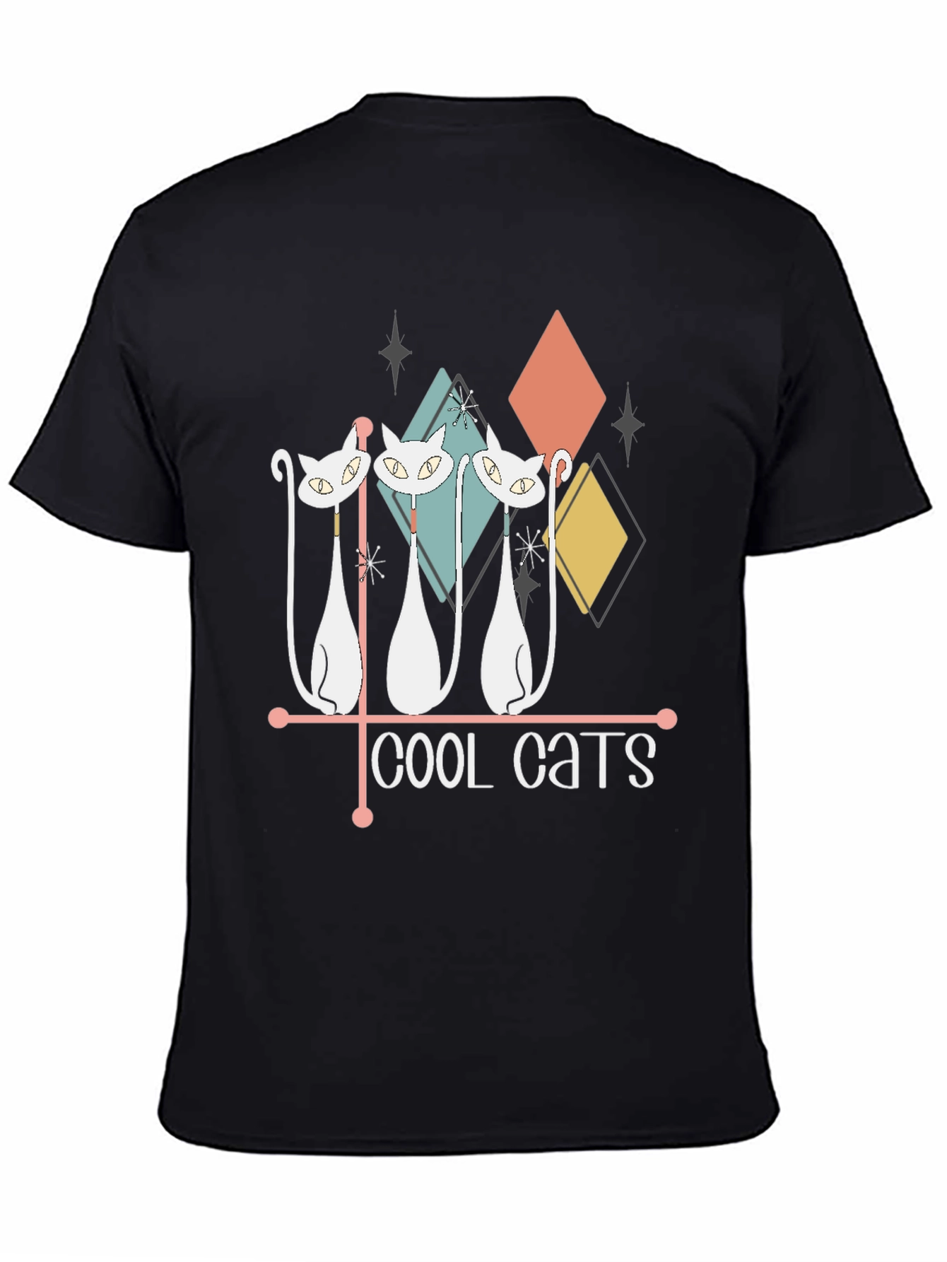 Cool Cats Graphic Tee - Retro Style