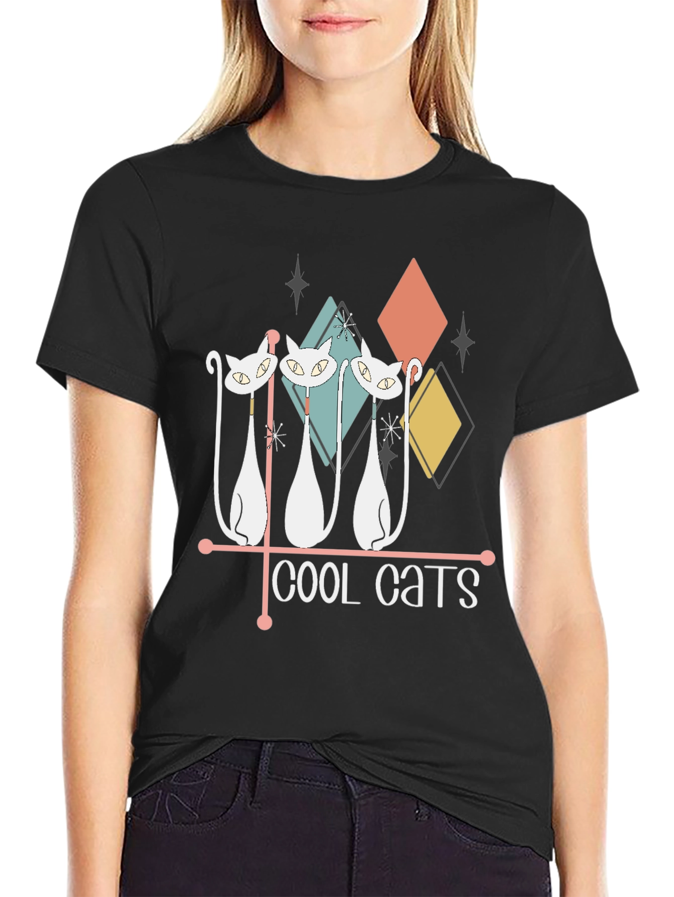 Cool Cats Graphic Tee - Retro Style