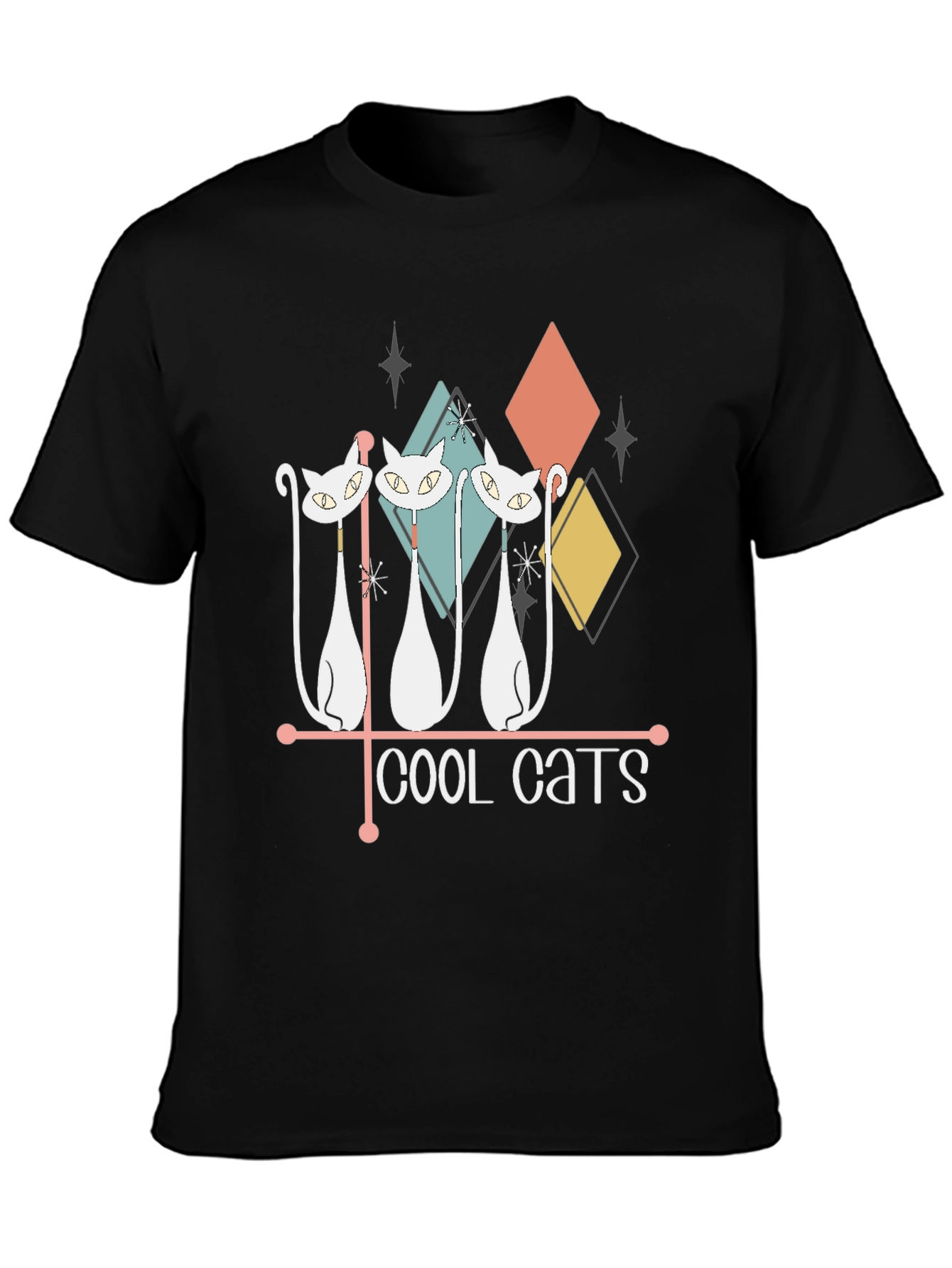 Cool Cats Graphic Tee - Retro Style