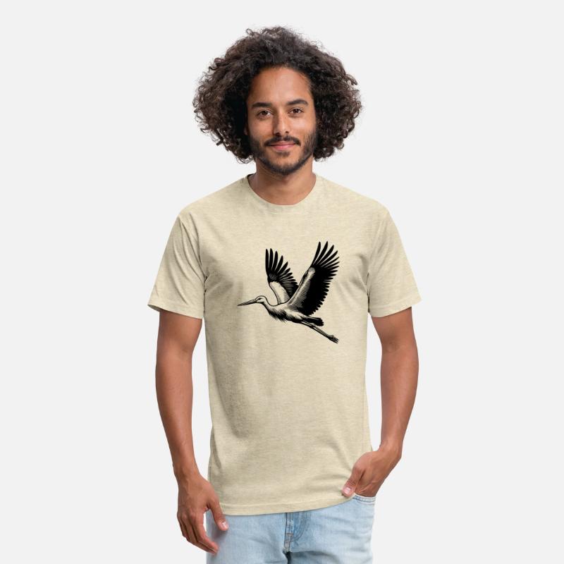 Pretty Flying Stork Bird