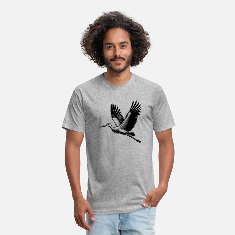 Pretty Flying Stork Bird