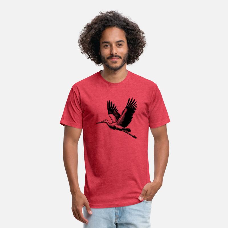 Pretty Flying Stork Bird