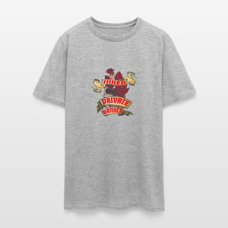 Private Banker Inked Skull Red Roses Tattoo