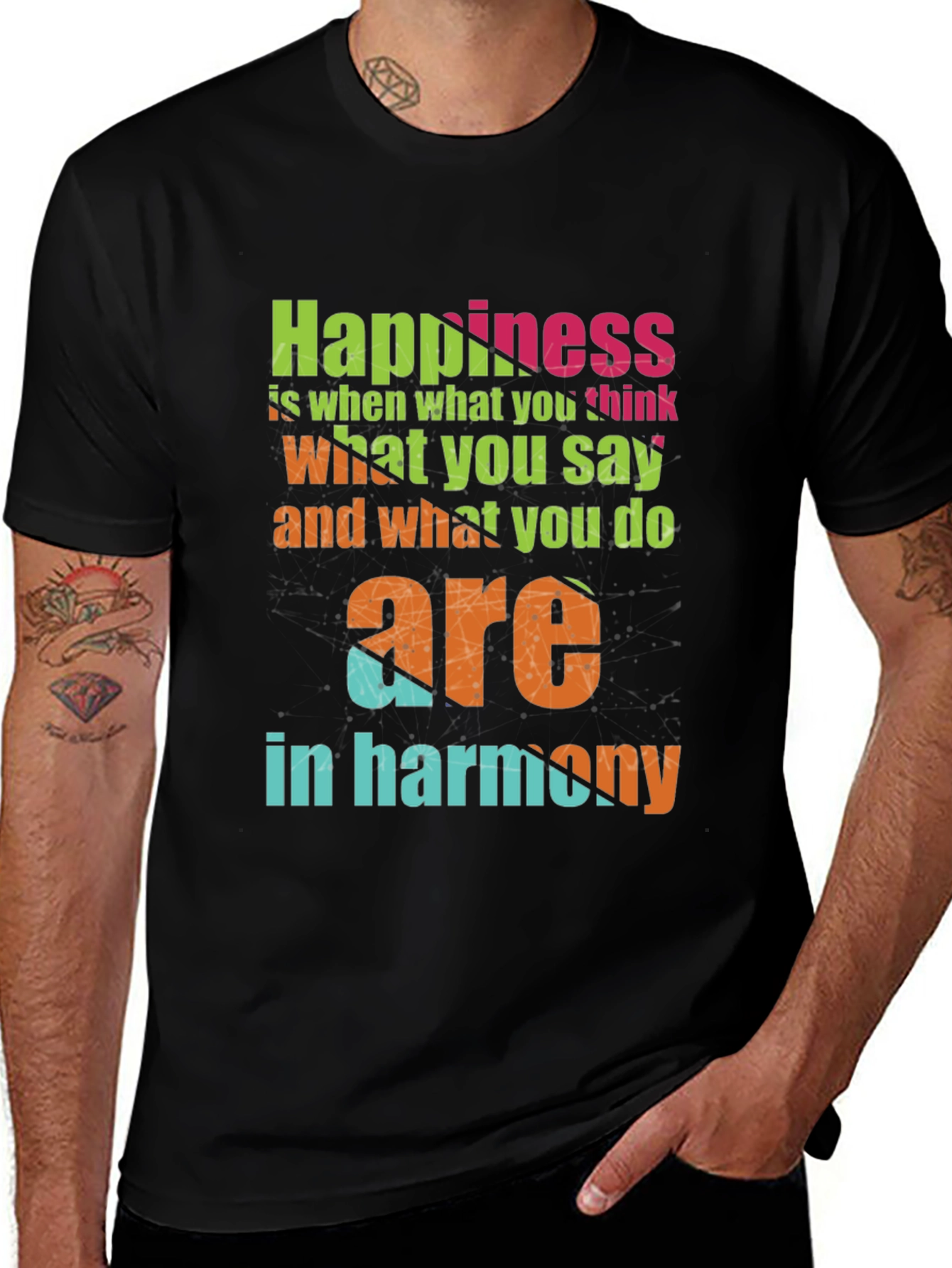 Happiness Harmony Graphic T-Shirt