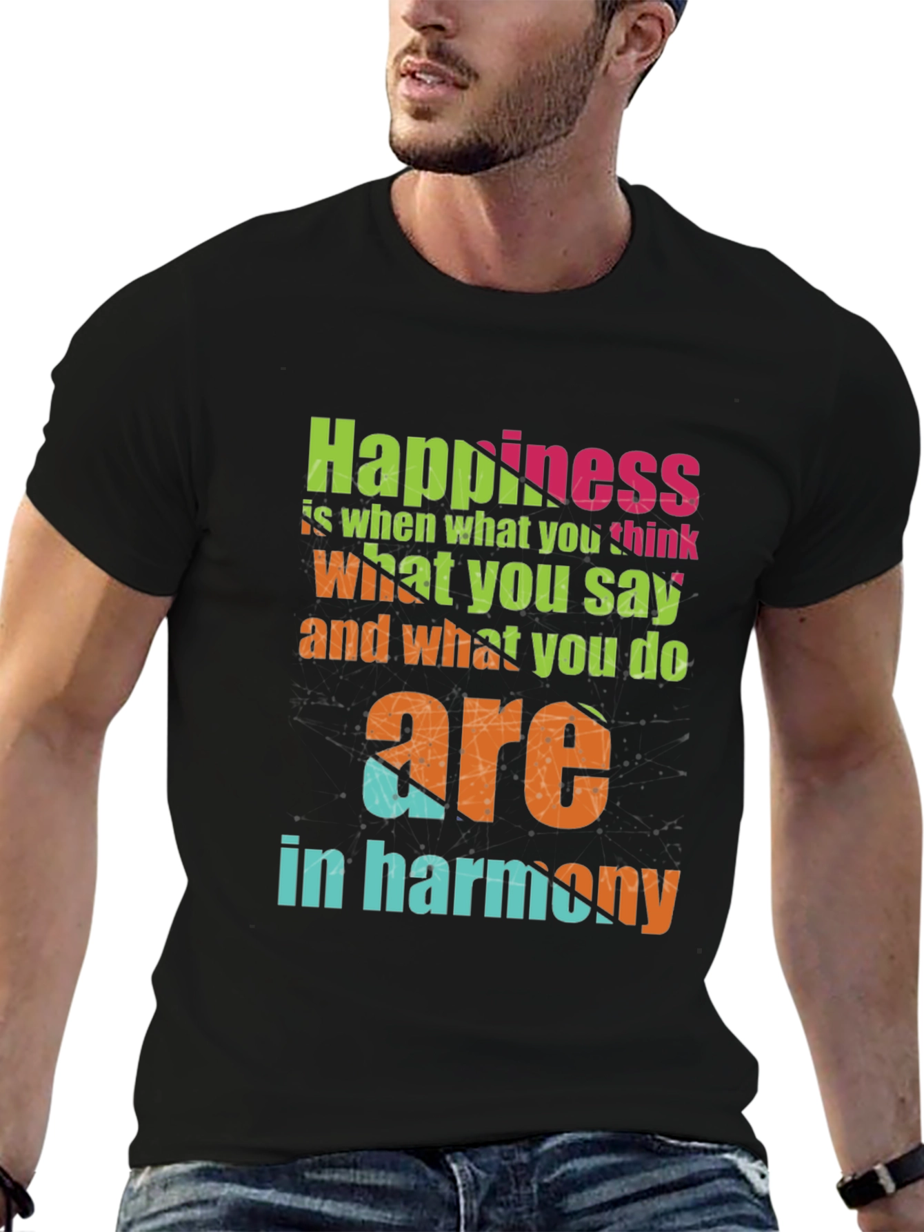 Happiness Harmony Graphic T-Shirt
