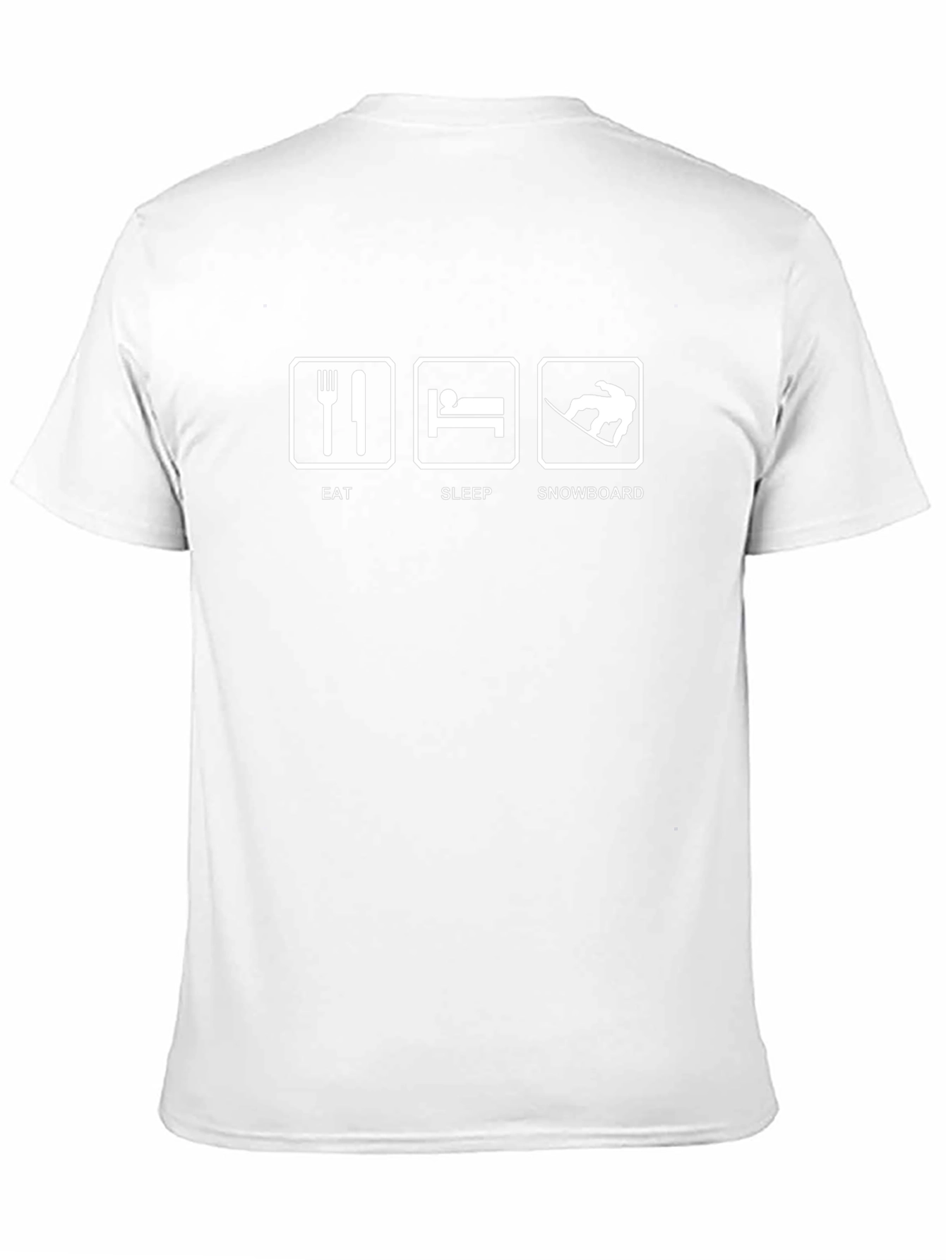 Eat Sleep Snowboard Black Graphic T-Shirt