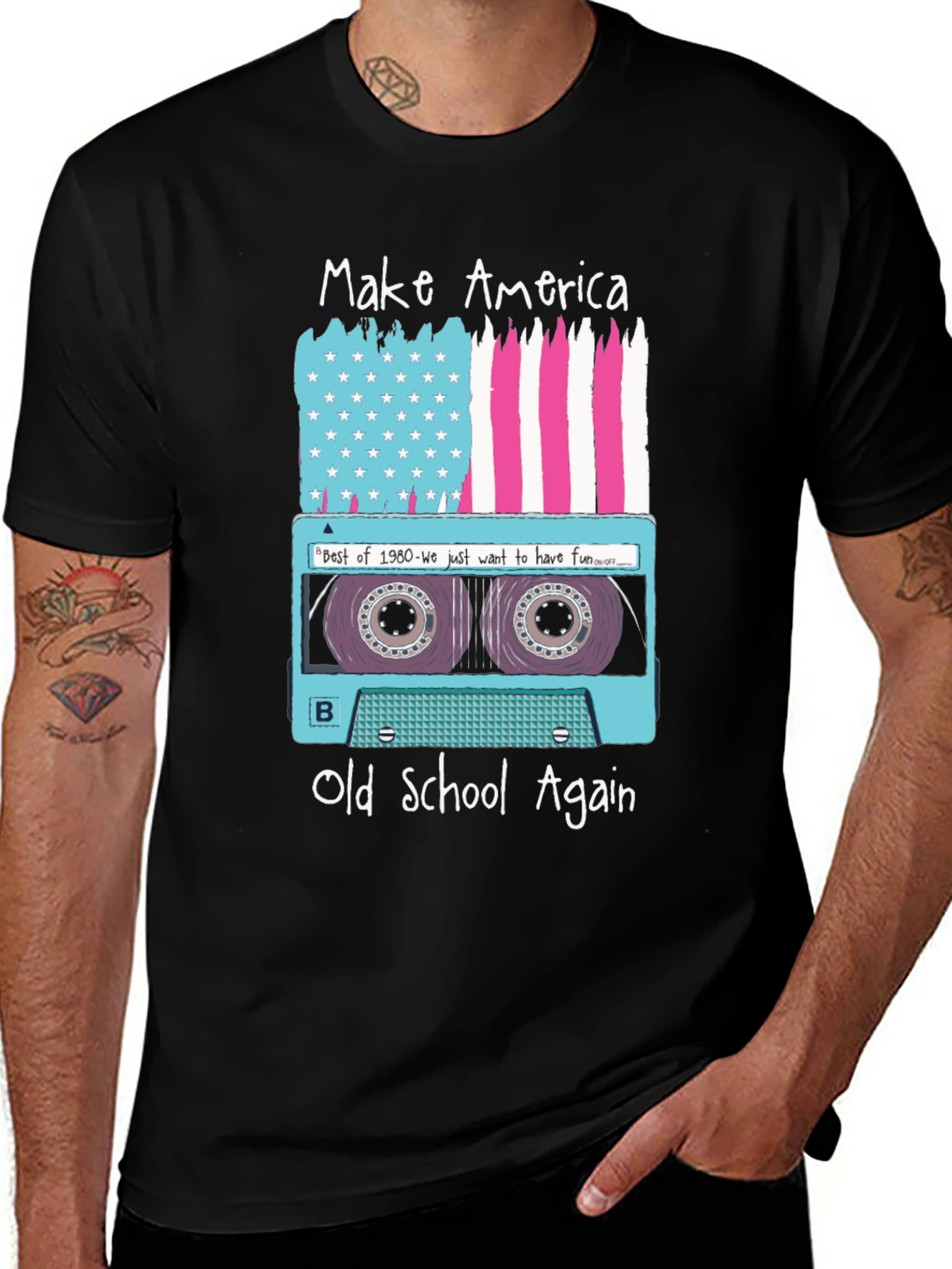 Make America Old School Again Retro Cassette T-Shirt