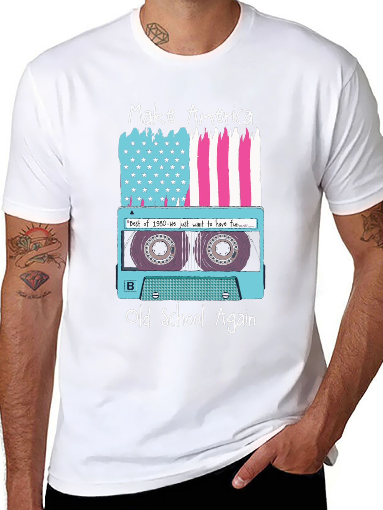 Make America Old School Again Retro Cassette T-Shirt