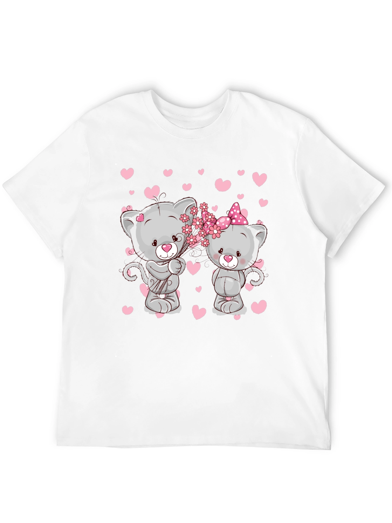 Cute Cats in Love T-Shirt - Valentines Day Tee