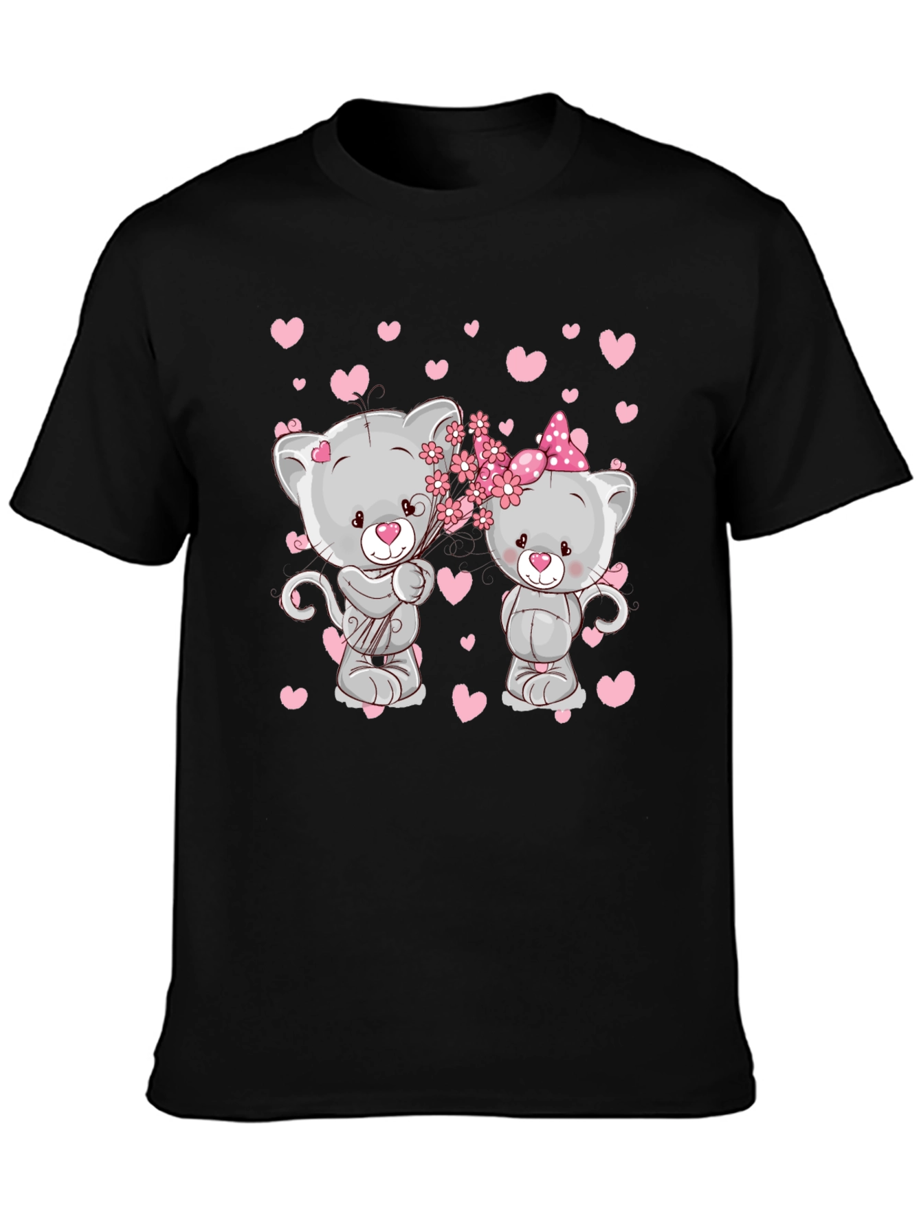 Cute Cats in Love T-Shirt - Valentines Day Tee