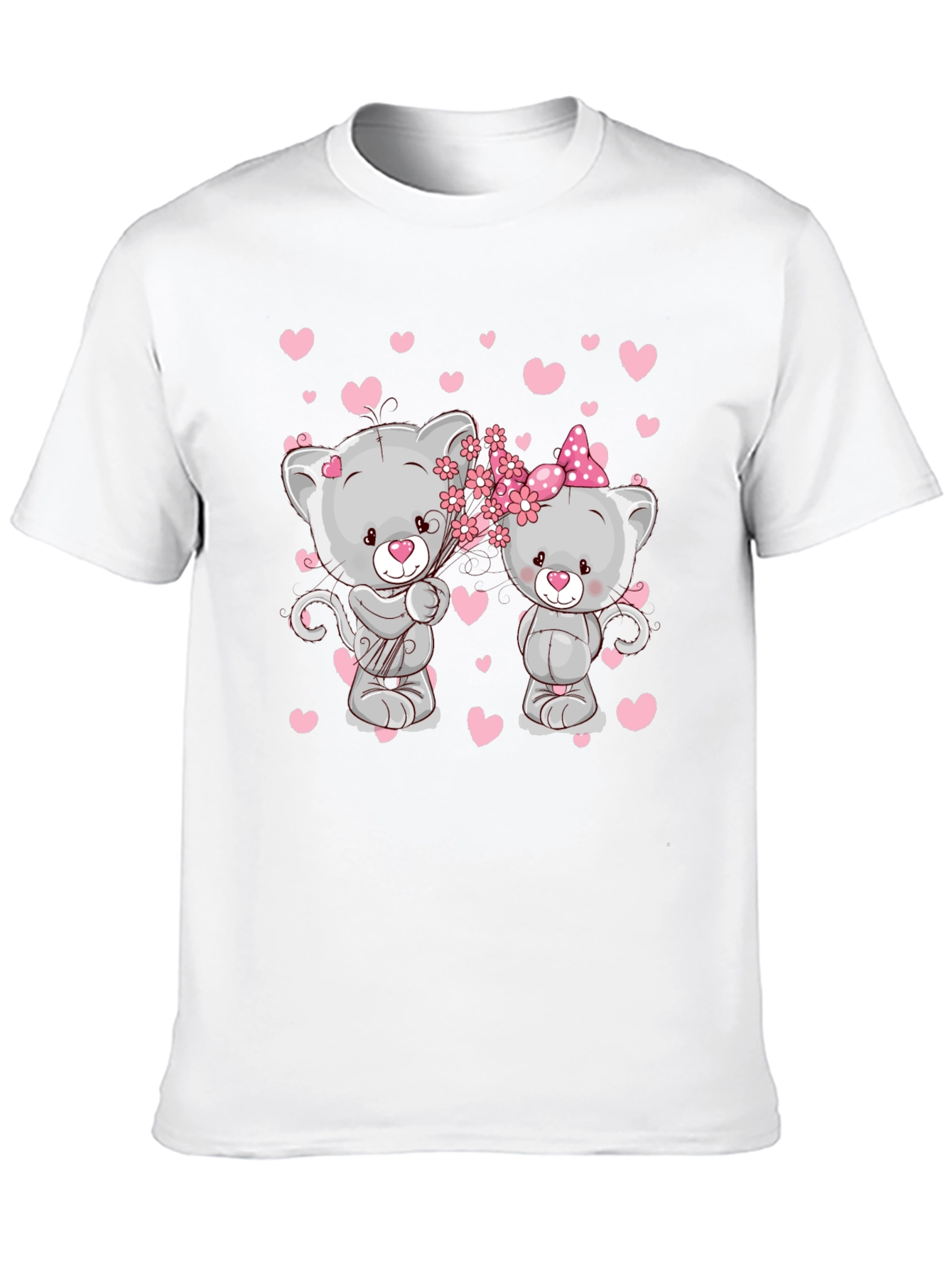 Cute Cats in Love T-Shirt - Valentines Day Tee