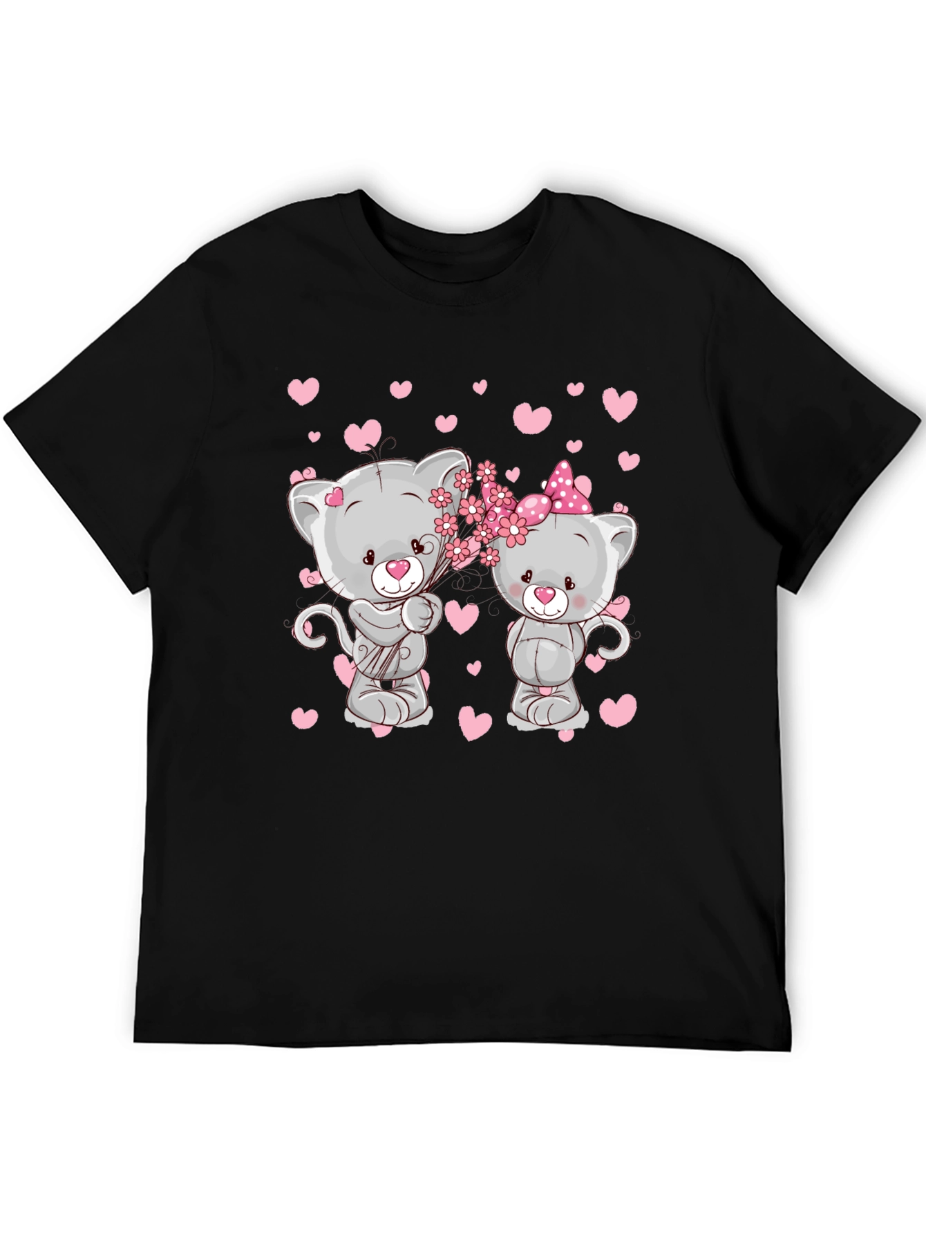 Cute Cats in Love T-Shirt - Valentines Day Tee