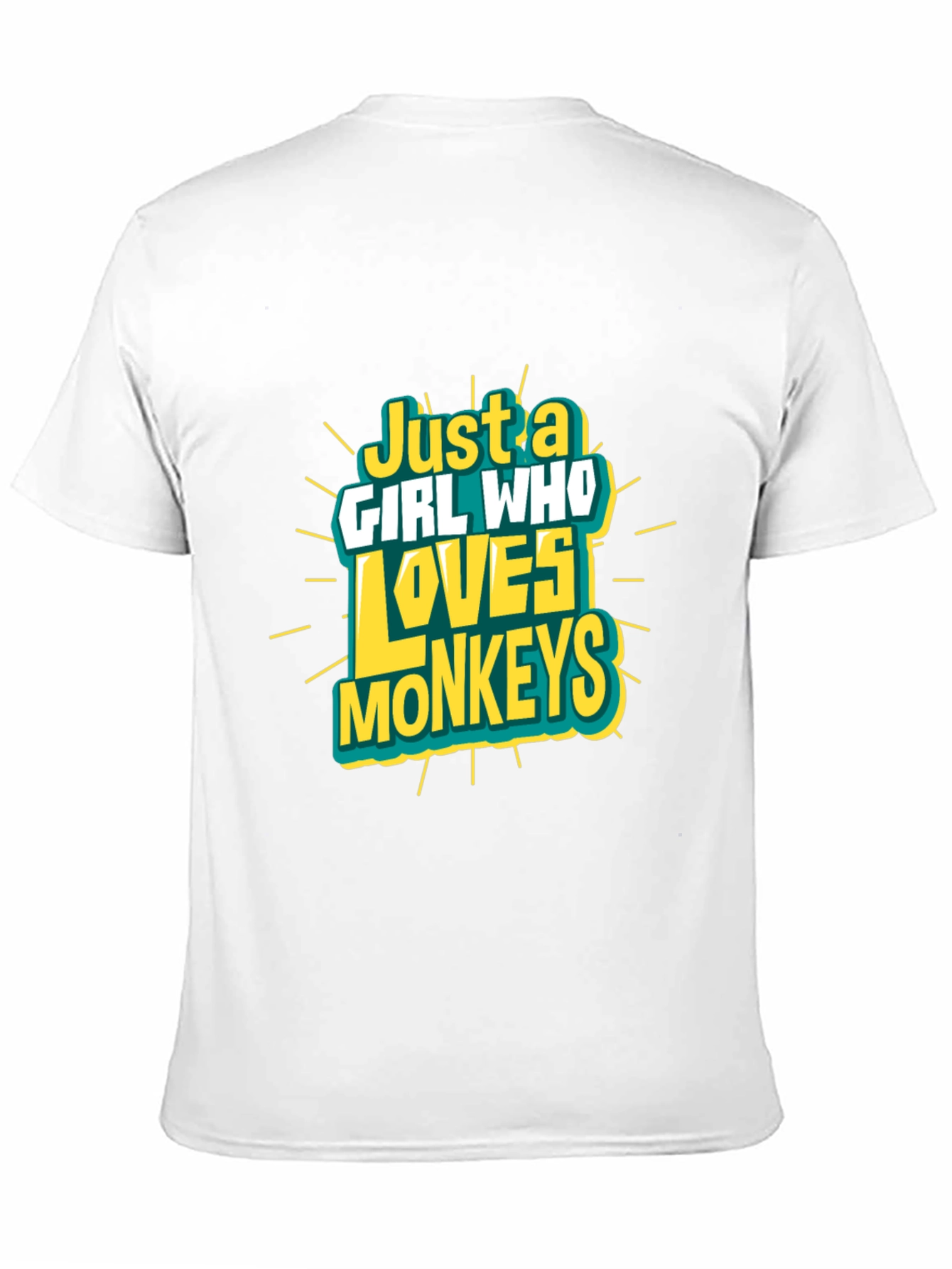 Just A Girl Who Loves Monkeys Black T-Shirt