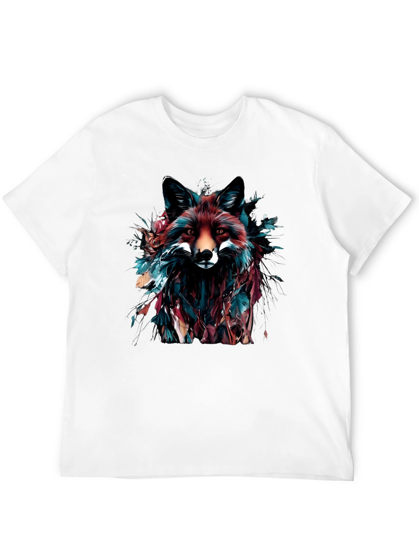 Fox Graphic Print Black T-Shirt