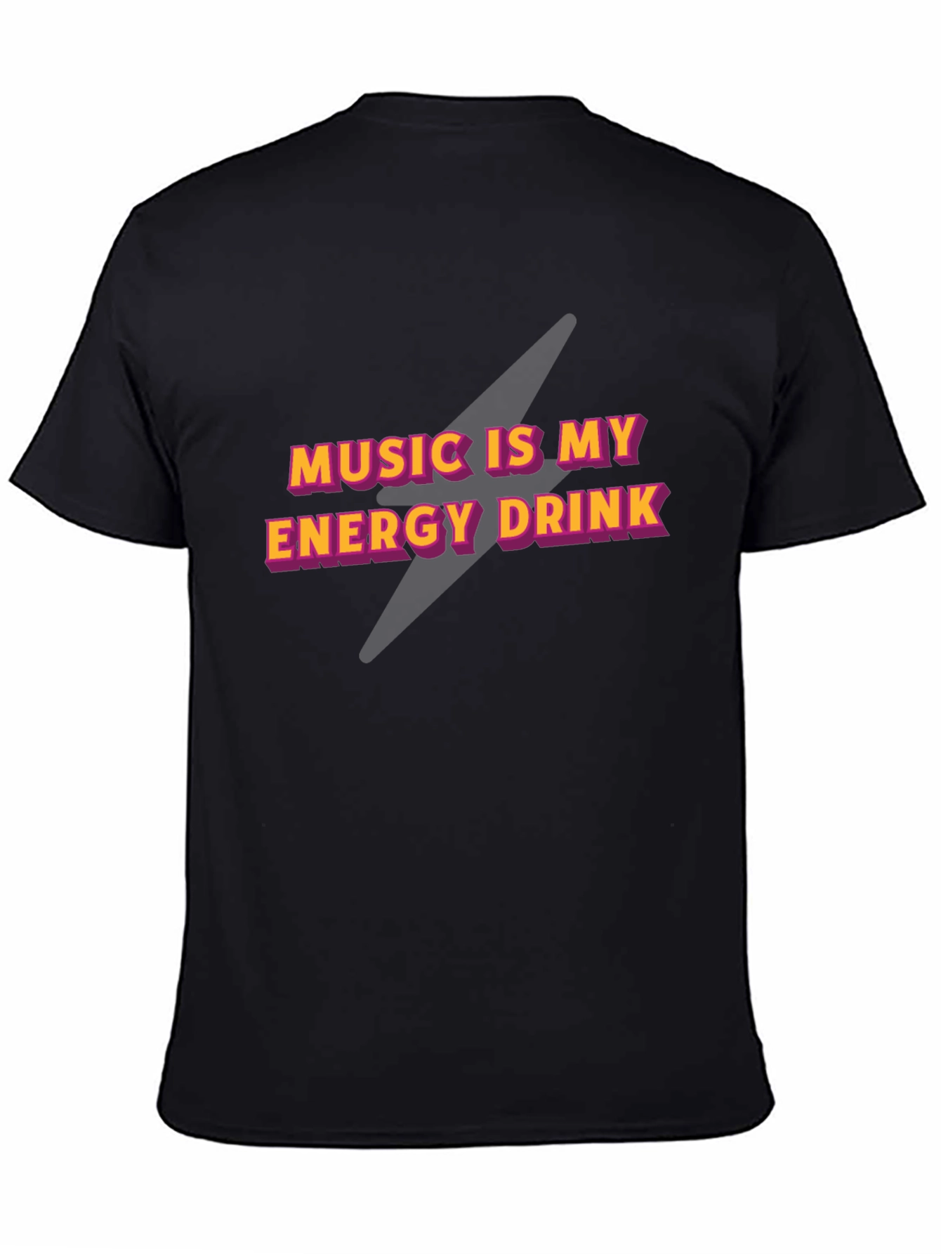 Music Is My Energy Drink Graphic Tee - Black