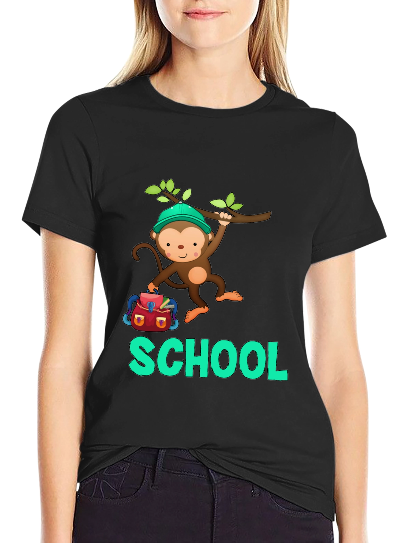 Monkey Back to School Graphic Tee