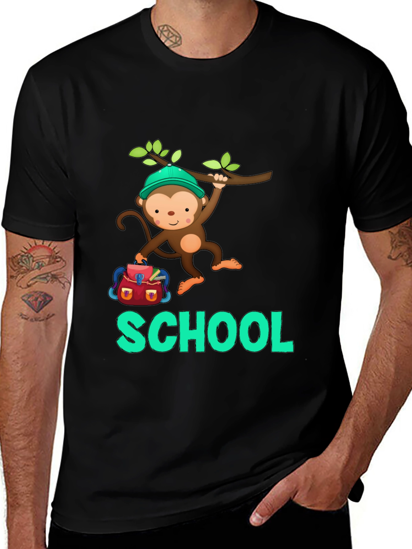 Monkey Back to School Graphic Tee