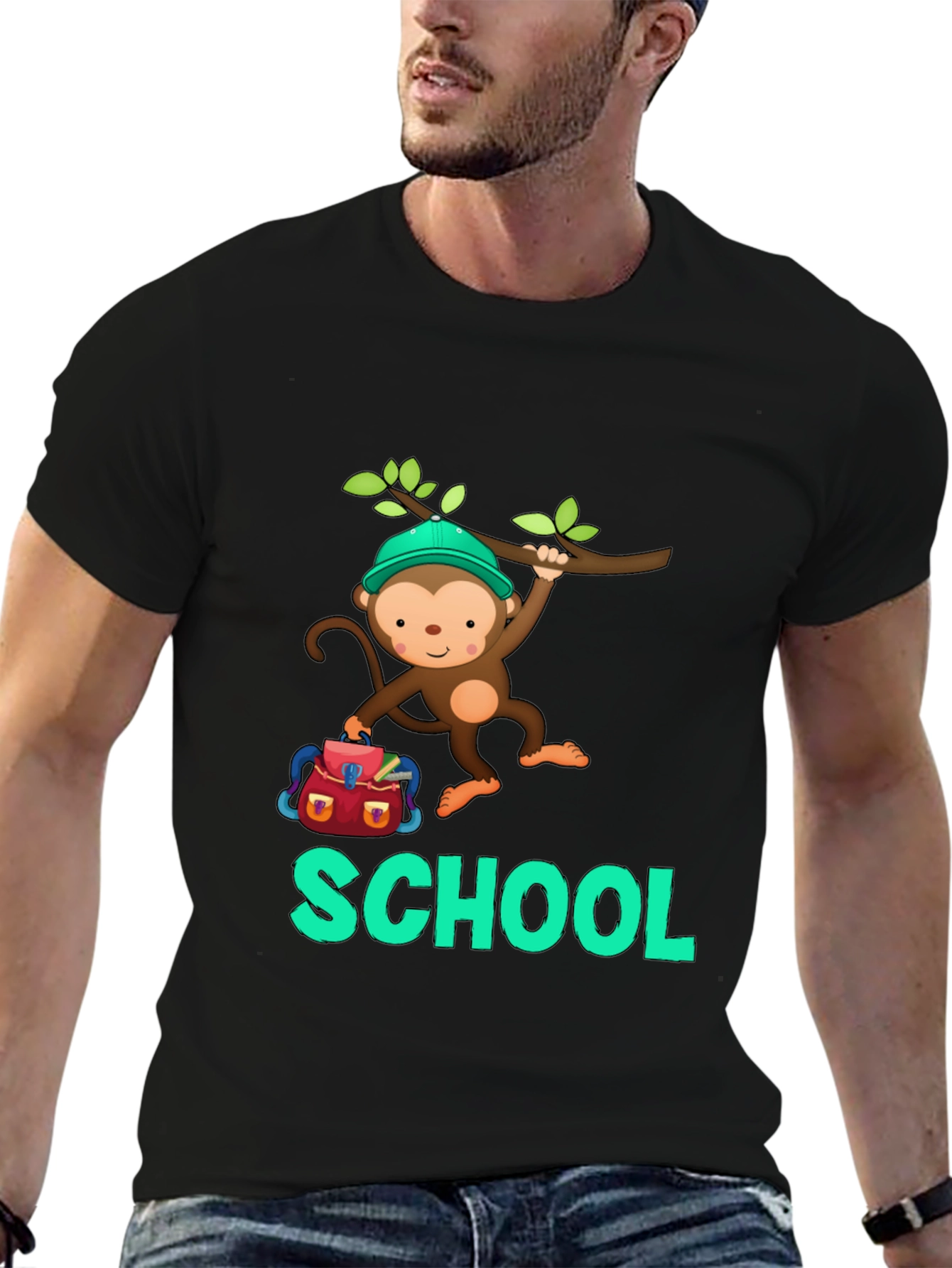 Monkey Back to School Graphic Tee