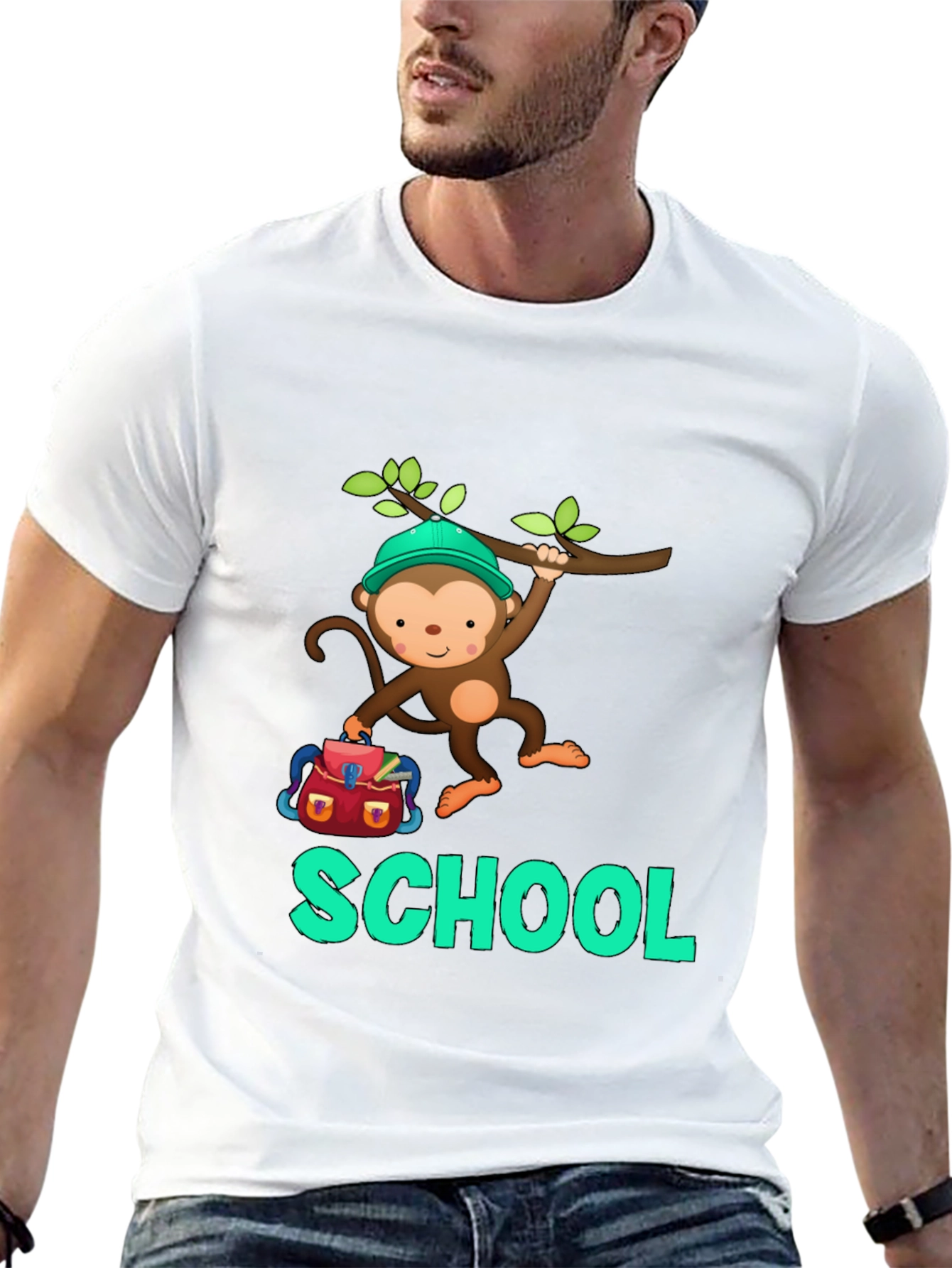Monkey Back to School Graphic Tee
