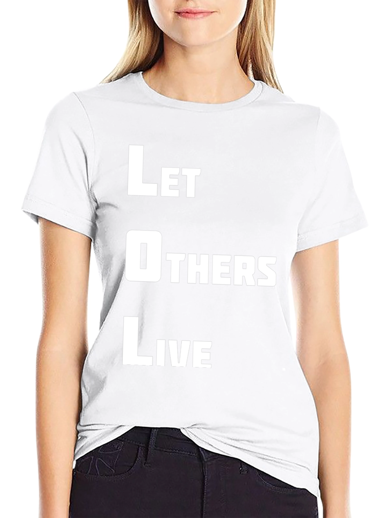 Let Others Live Graphic Print Black T-Shirt