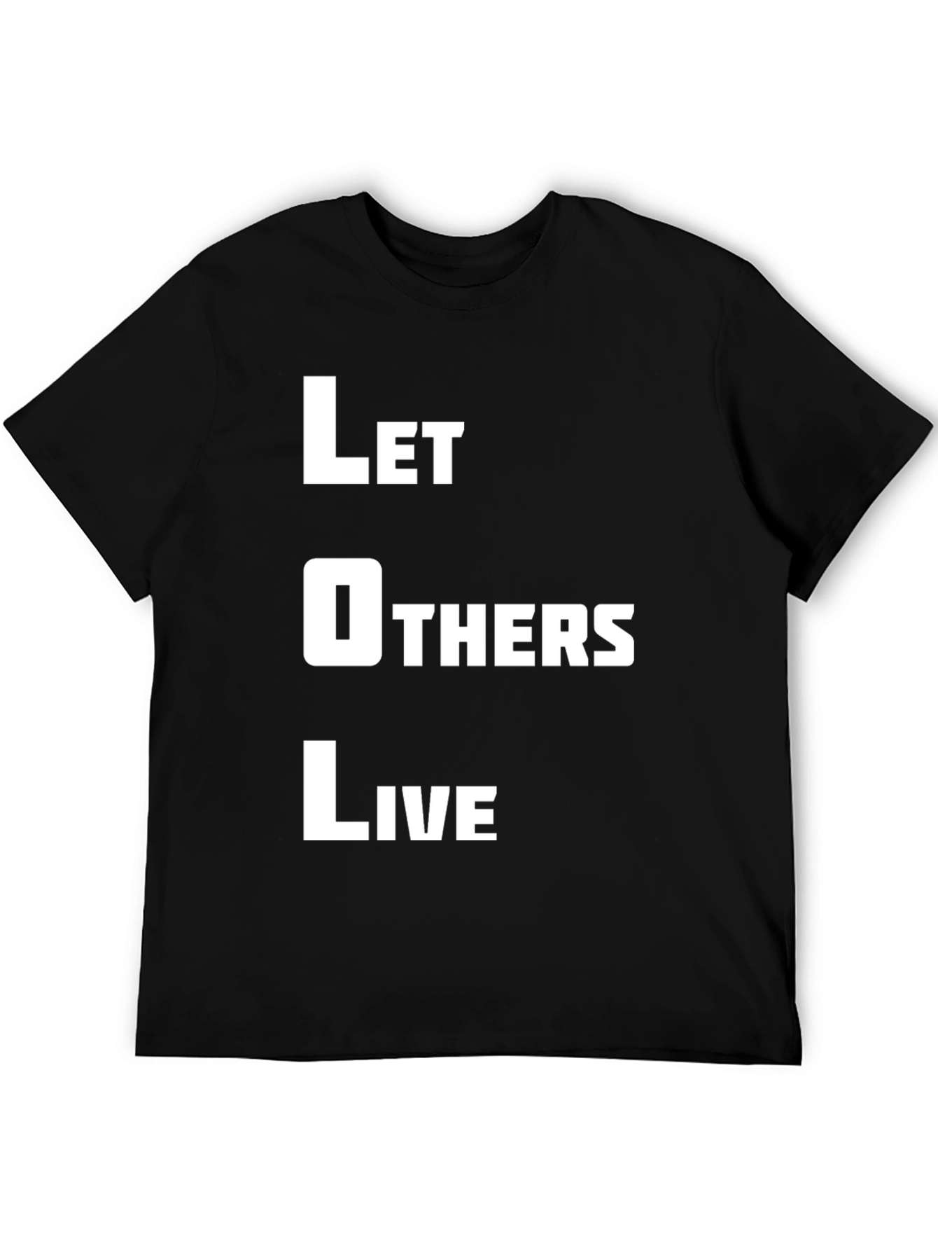 Let Others Live Graphic Print Black T-Shirt